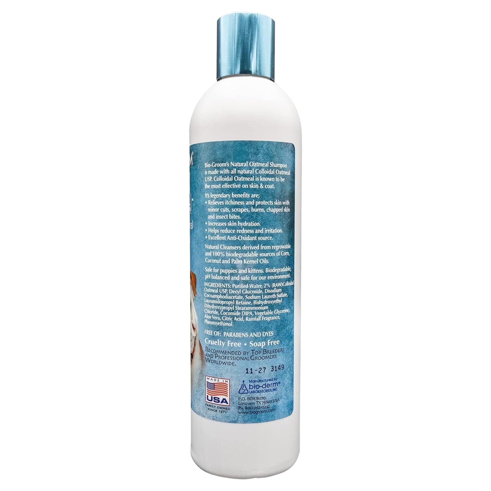 Bio-Groom Oatmeal Dog Shampoo - For Allergies And Itching, Cruelty-Free, Bathing Supplies, Puppy Shampoo For Sensitive Skin, Mad