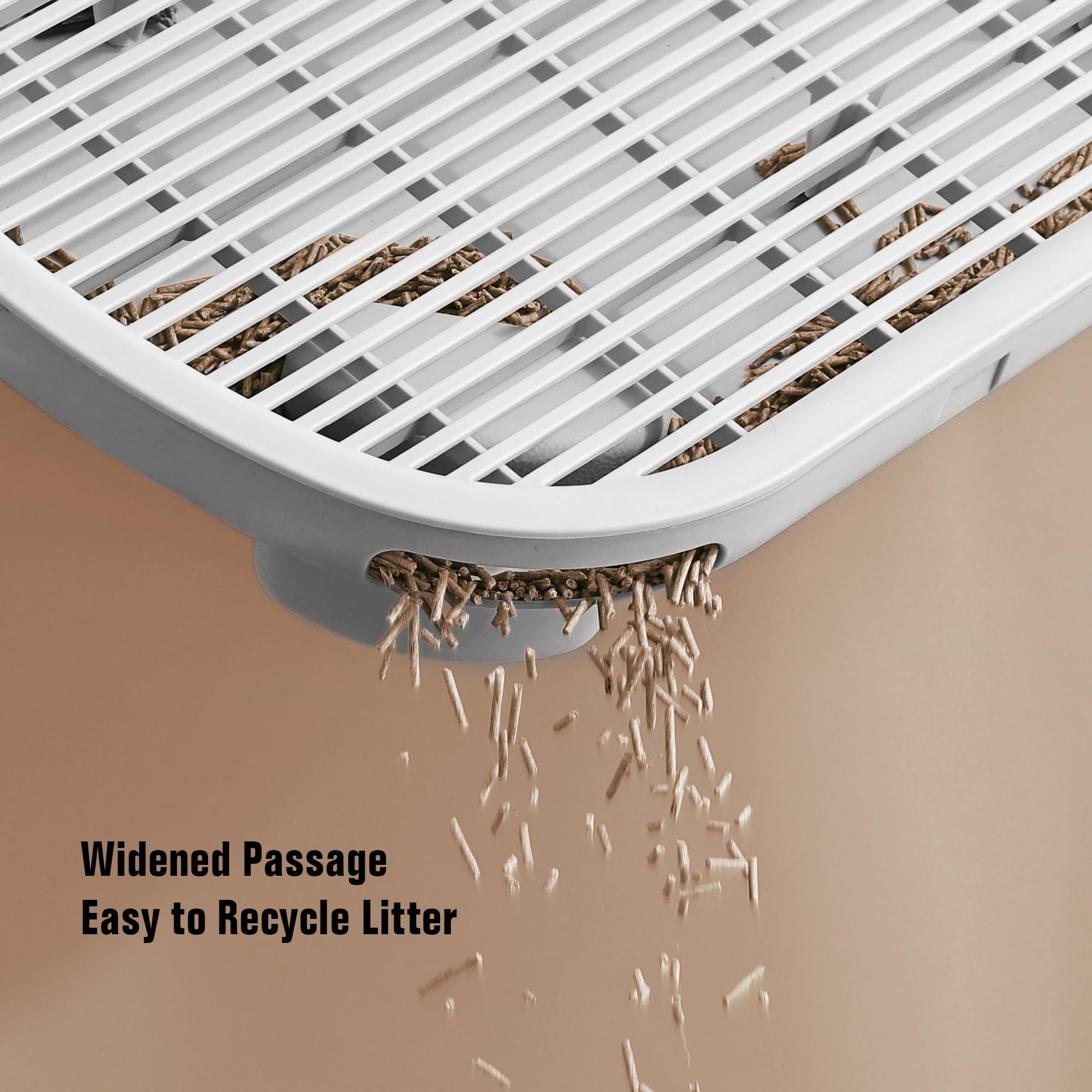 Beleewilwon Litter Box Step,Cat Ramp With Filter Function,Elevated For Old And Kitten,2 Heights Suitable For Various Litter Boxe