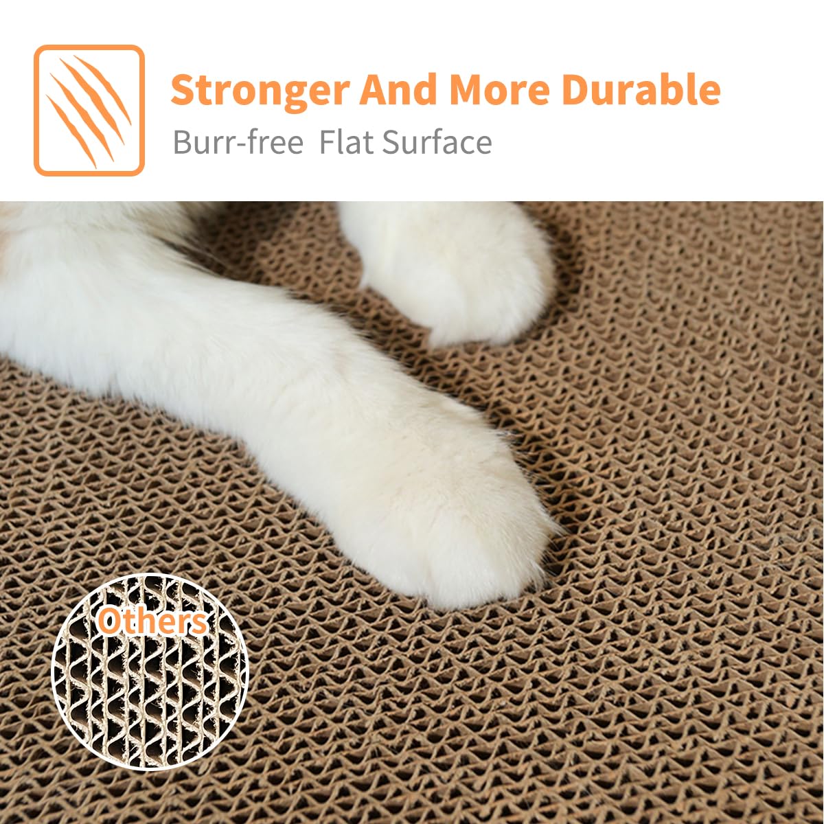 Agym Cat Scratcher Cardboard Box For Indoor Cats 5 Packs In 1, Cat Scratching Pad Cardboard Box For Indoor Cats And Kitten, Large Size Cat Scratch Pad Board Easy For Cats To Scratch
