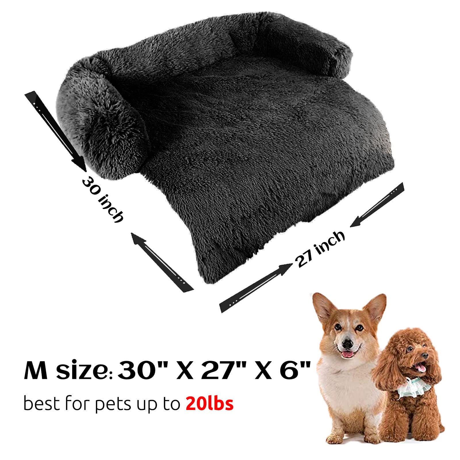 Hachikitty Dog Sofa Bed Mat Cover Soft Plush, Couch Cover For Dogs Dog Mat For Furniture Protector Pet Sofa Mat For Dogs, Dog Fu