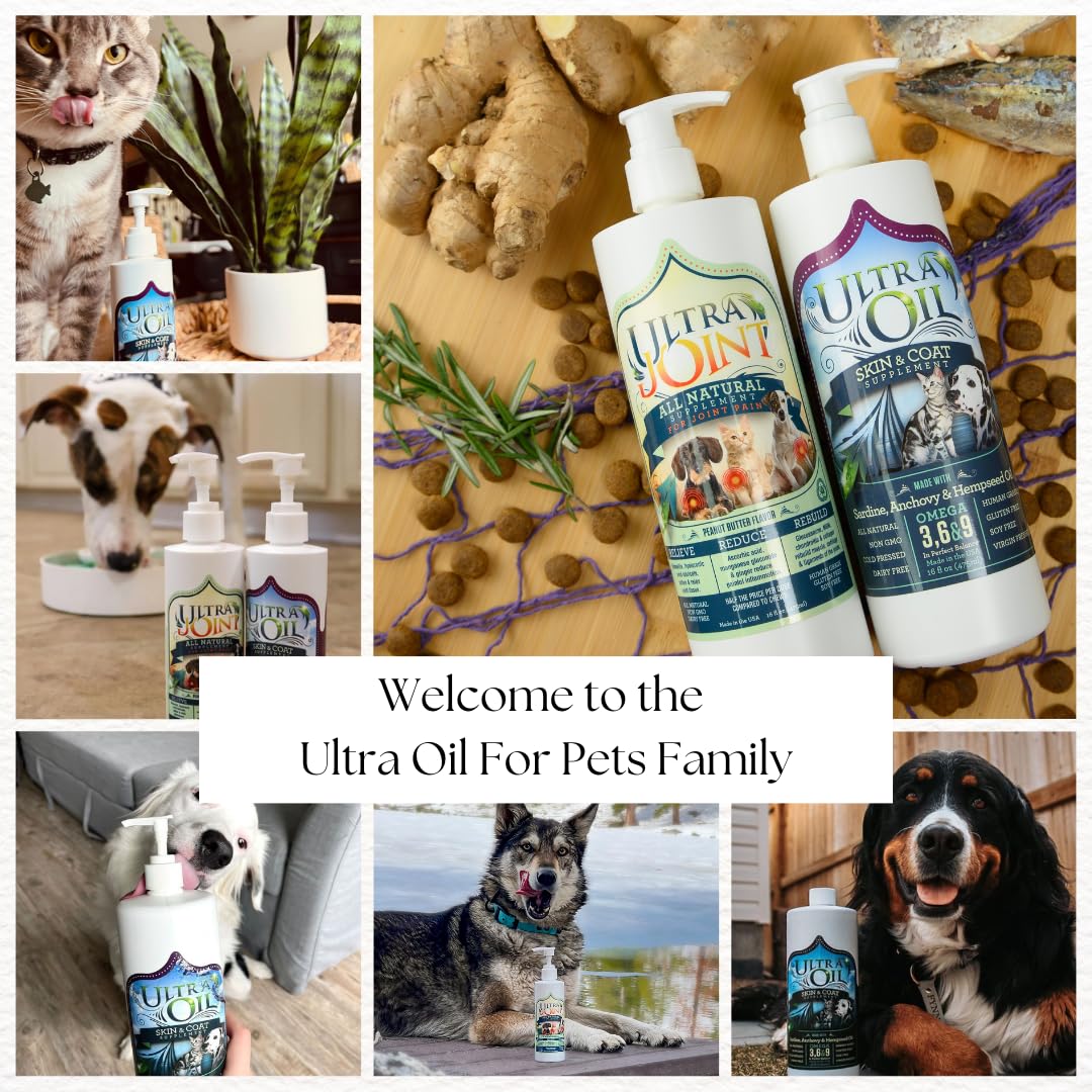 Ultra Joint - Liquid Joint Support Supplement for Dogs with Glucosamine & Chondroitin - Pain Relief from Arthritis & Inflammatio