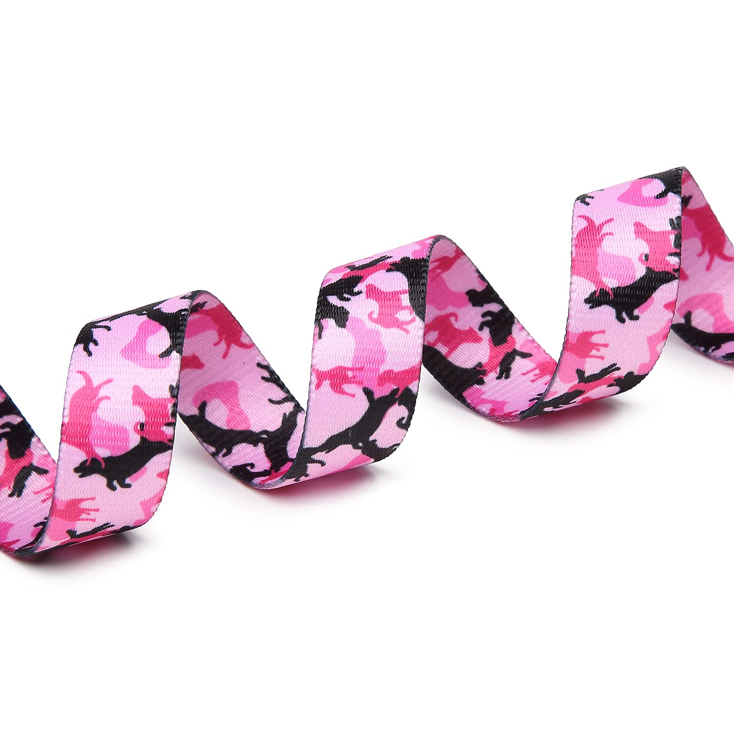 Suredoo Adjustable Dog Collar With Patterns, Ultra Comfy Soft Nylon Breathable Pet Collar For Small Medium Large Dogs (M, Dog Camouflage Pink)