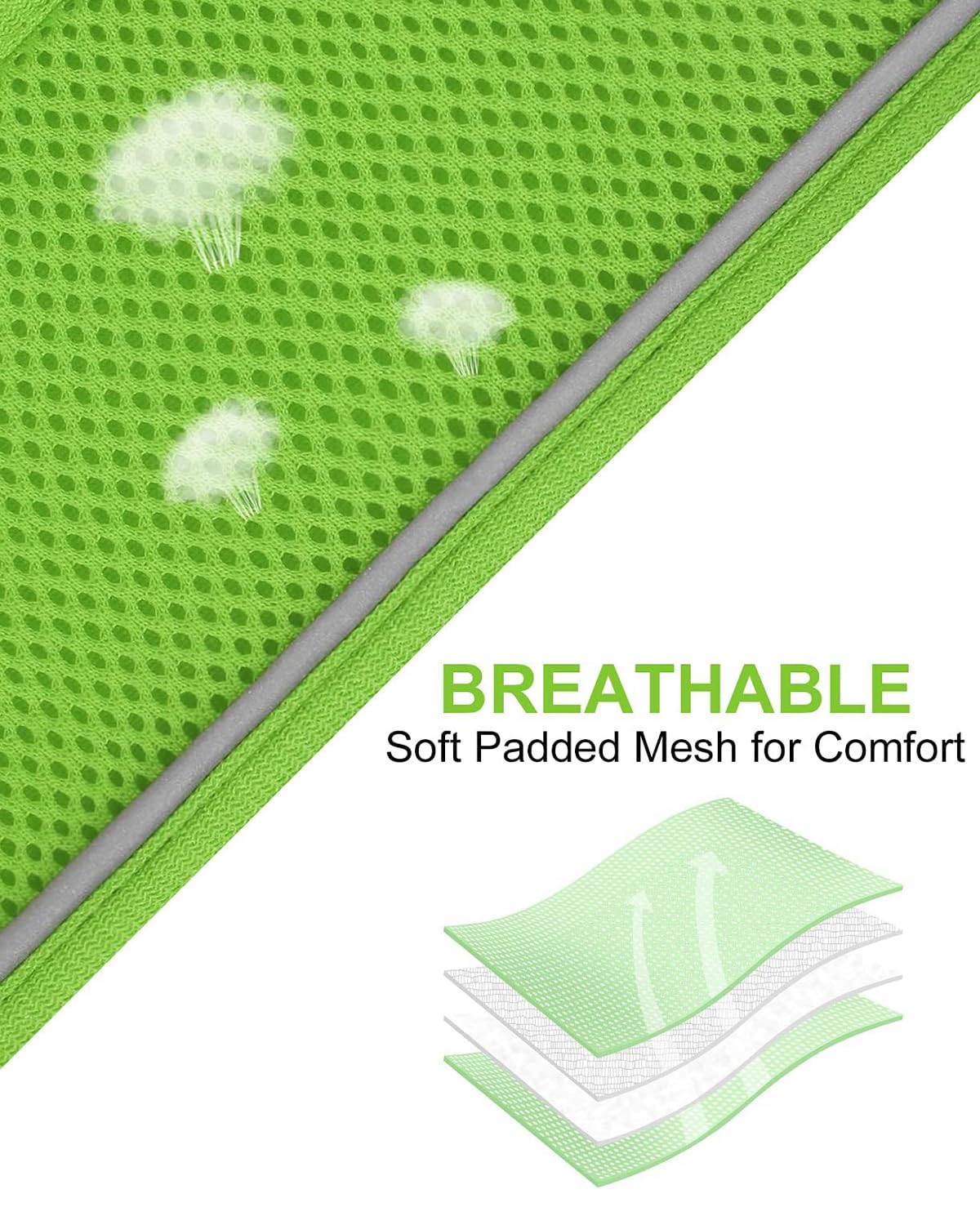 Joytale Small Dog Harness, Breathable Mesh Step-In Vest, Reflective Soft Padded Harnesses For Medium Dogs, Green, Xl