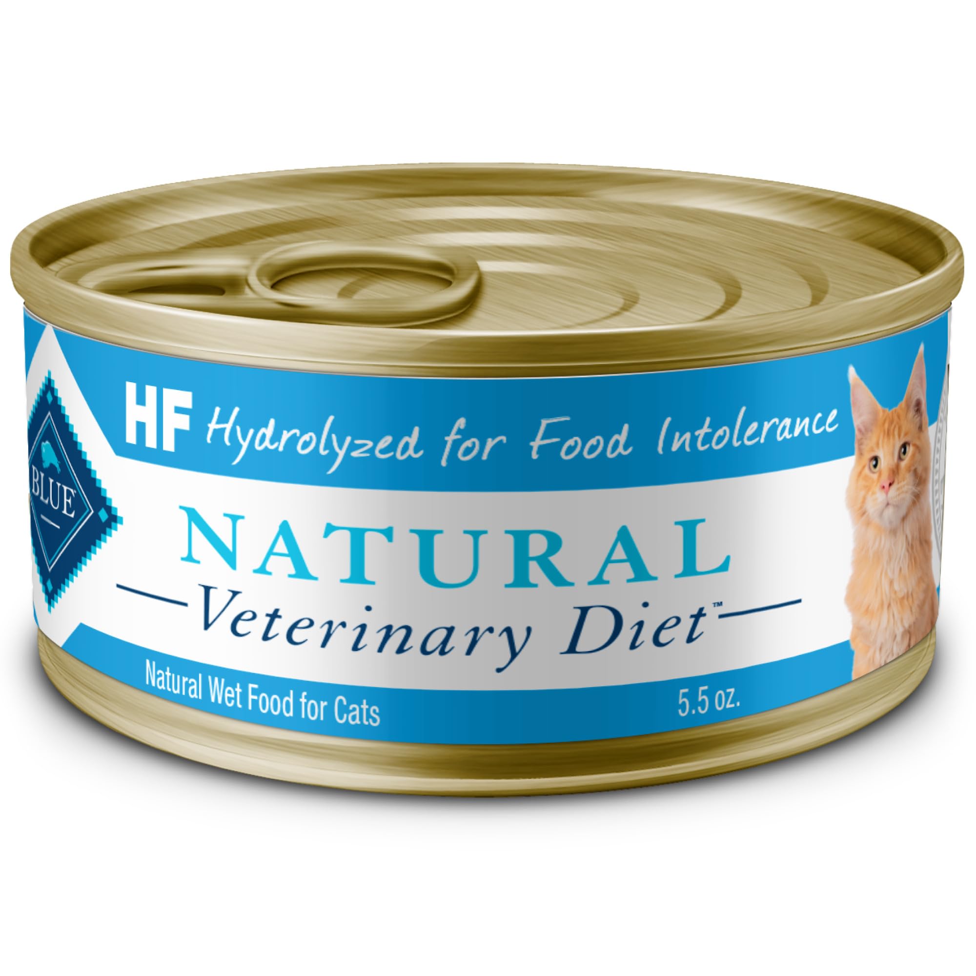 Blue Buffalo Natural Veterinary Diet HF Hydrolyzed for Food Intolerance Wet Cat Food, Veterinarians Prescription Required, Salm