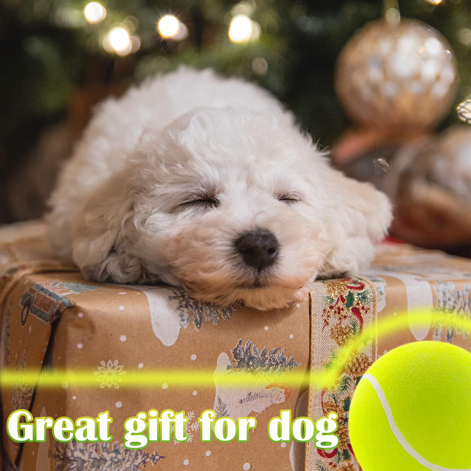 Large Dog Tennis Ball,9.5' Giant Doy Sport Ball Toy,Pet Birthday Gifts Interactive Dog Toys For Small Medium Large Dog