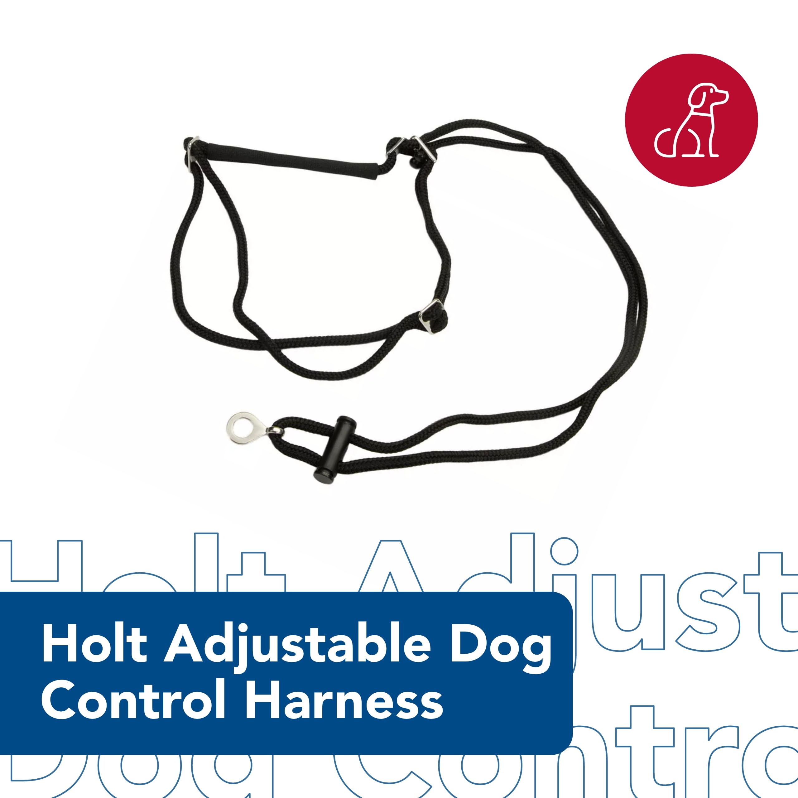Coastal Pet Holt Adjustable Dog Control Harness - Big & Small Dog Harness - Walking Harness For Dogs - Instructions Included - Top-Grade Pet Supplies For Dogs - Black, Small (14')