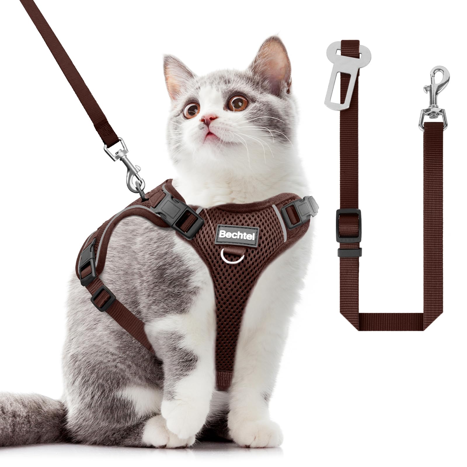 Cat Harness And Leash Set - Escape Proof Adjustable Cat Harness, Comfortable Soft Lightweight, Use Safe & Easy, Walking Travel K
