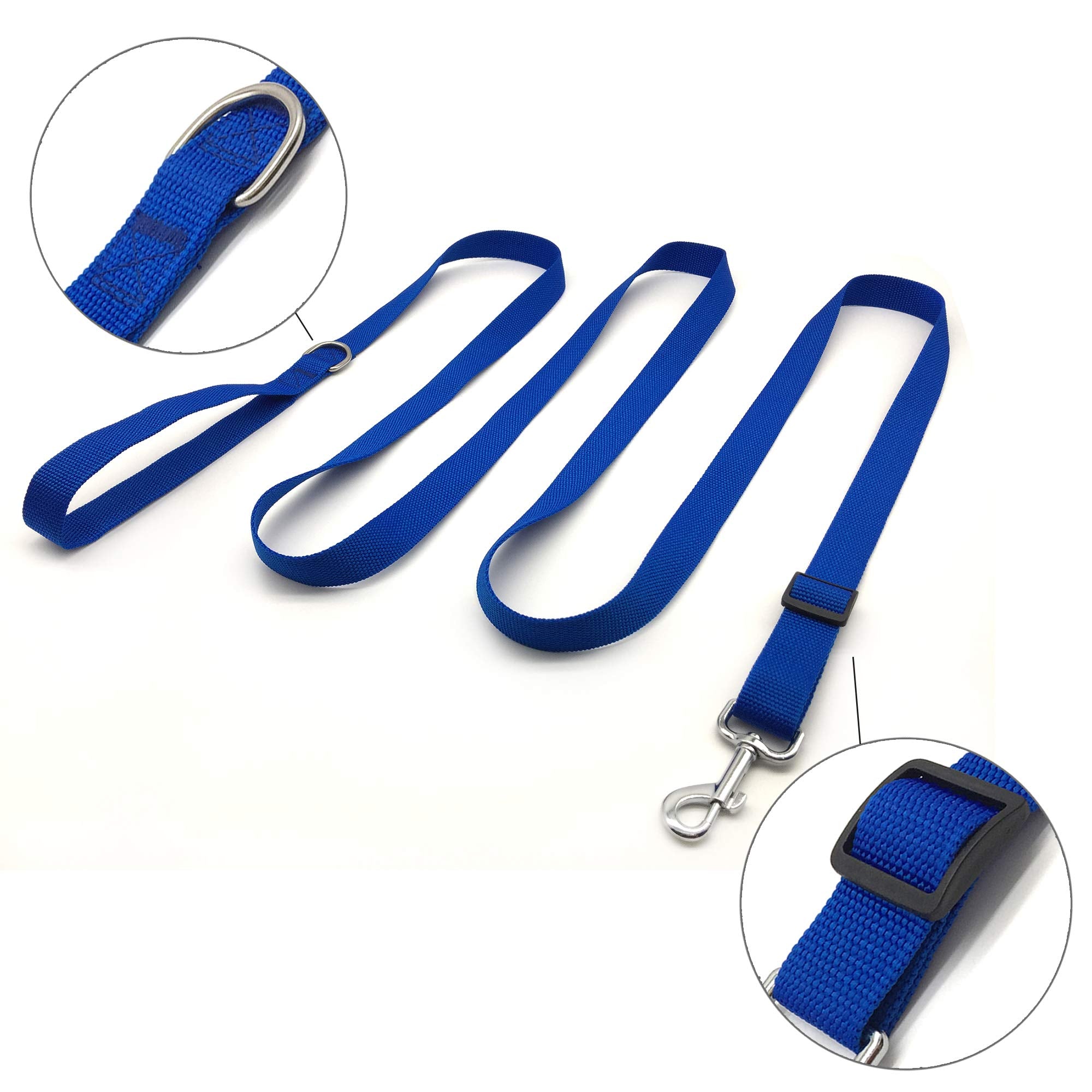 10Ft Adjustable Dog Leash, Nylon Dog Leashes For Medium Large Dogs (Blue)