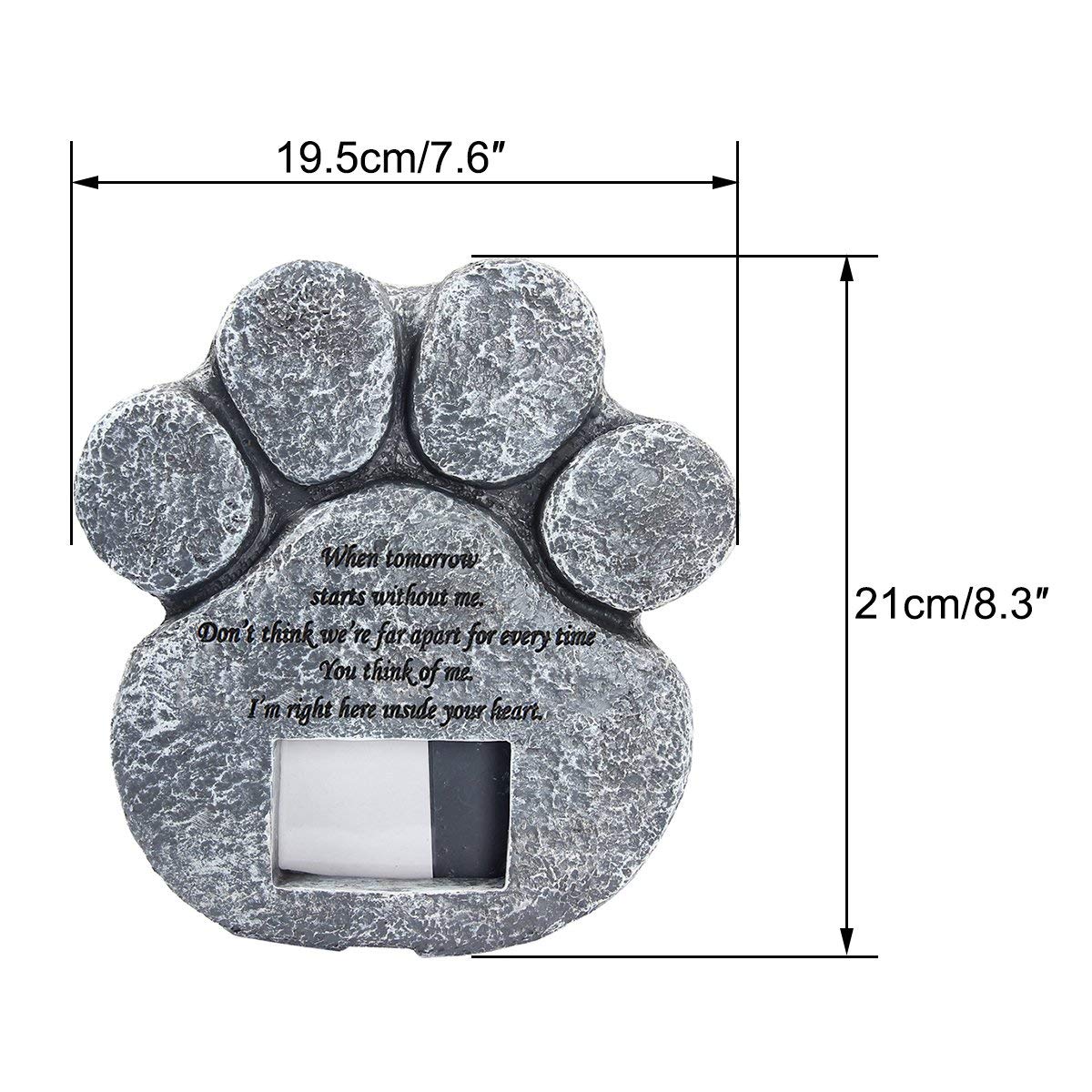 Mochiglory Paw Print Pet Memorial Stone Puppy Tombstone Indoor Outdoor Dog Or Cat Grave Loss Of Pet'S Final Resting Peace