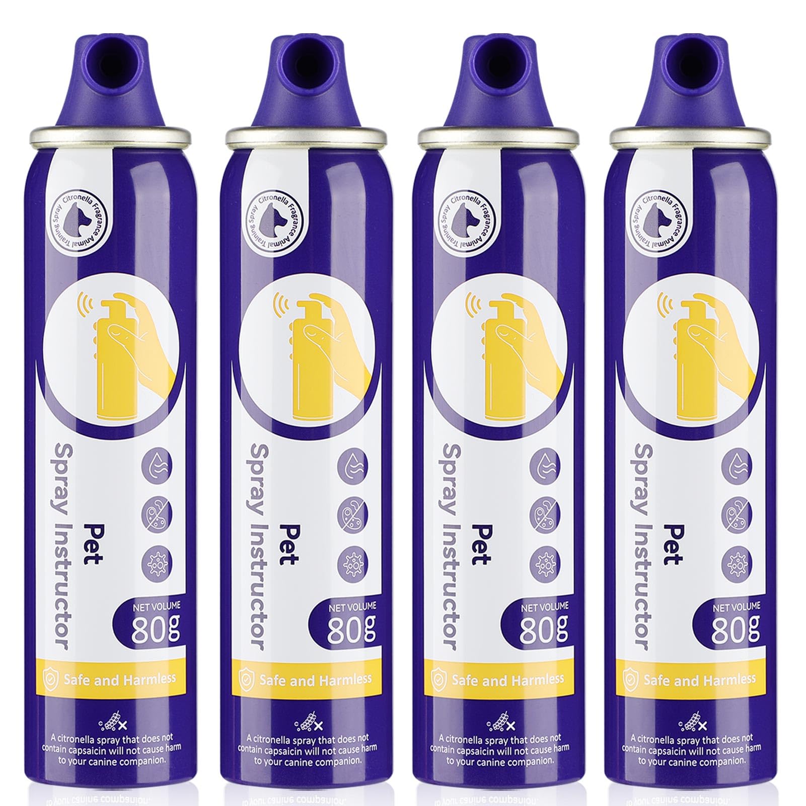 Kdszjdv Corrector Spray Dog Trainer 4 Pack 80Ml Dog Corrector Spray To Dogs From Stopping Unwanted Behaviors Pet Trainer Spray, 