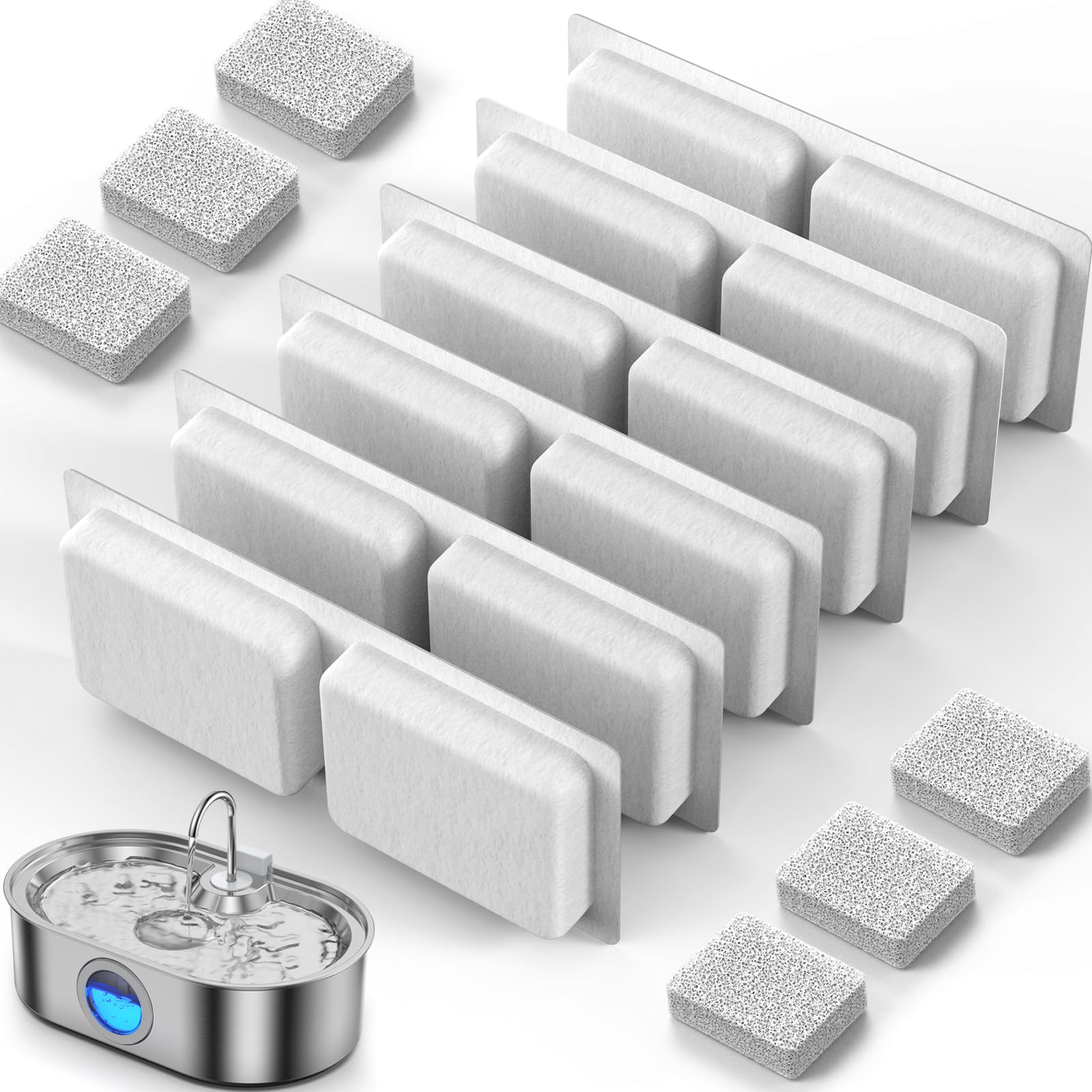 3.4Gal Dog Water Fountain For Large Dogs, 13L Stainless Steel Large Pet Fountain With Deeper & Wider Drinking Area, Automatic Do