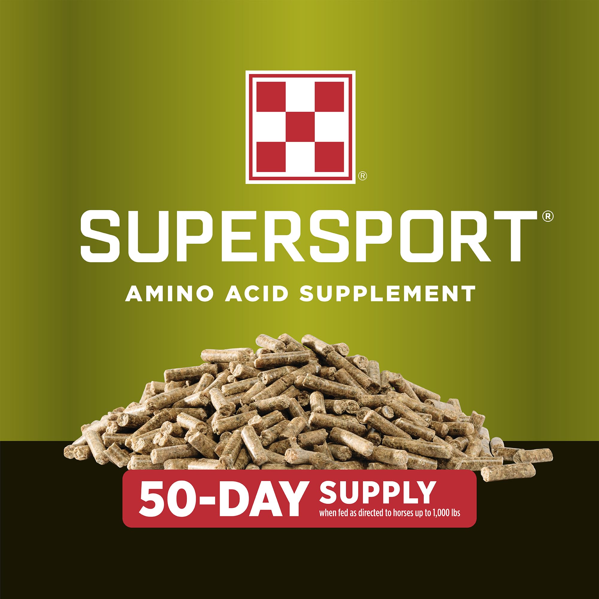 Purina Supersport Horse Supplement, Amino Acids for Muscle Recovery, 25 lbs