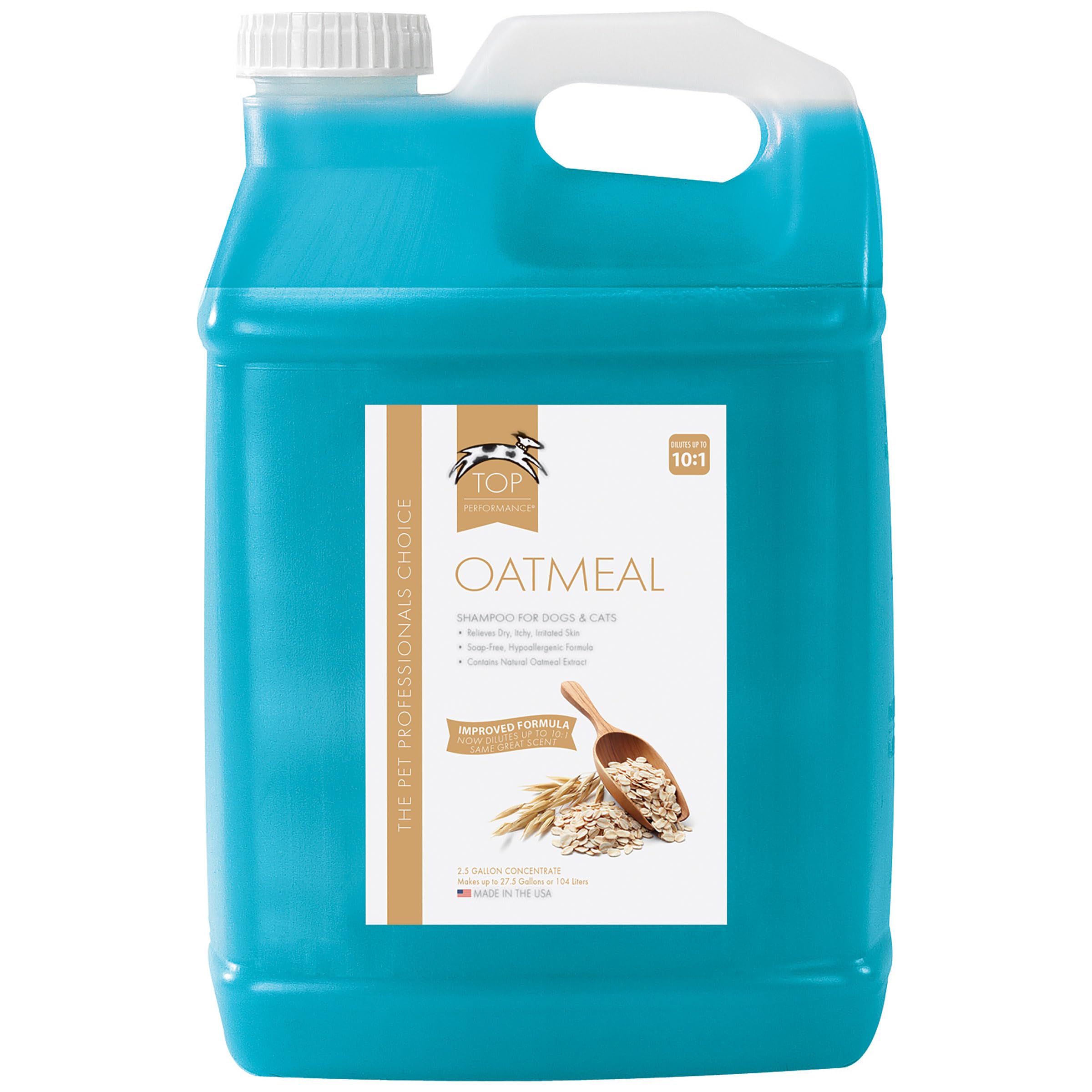 Top Performance Oatmeal Dog and Cat Shampoo, 2-1/2-Gallon