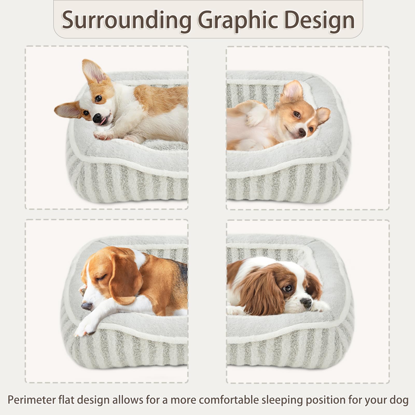 Debang Home Dog Bed For Small Dogs Breeds,Cat Bed,Puppy Soft Kennel Bed With Pillow,Washable Deluxe Plush Dog Crate Beds,Comfy D