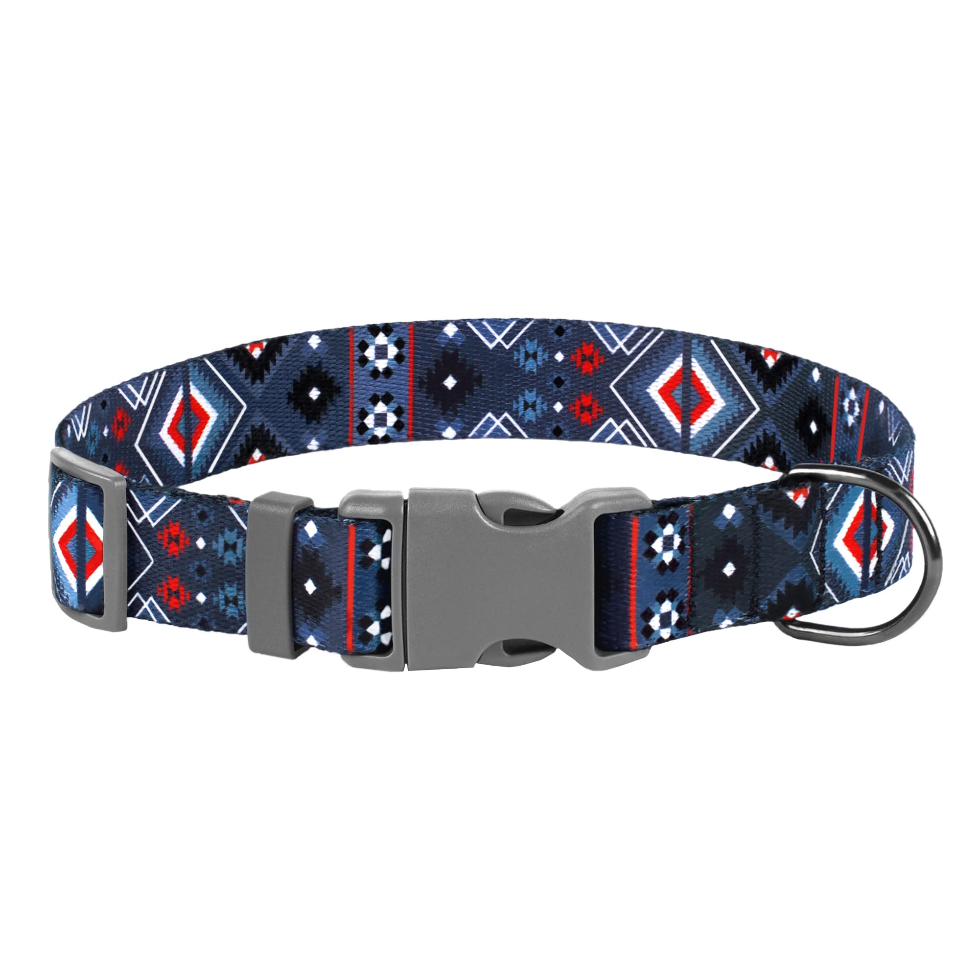 Southwest Dog Collar Tribal Pattern Adjustable Puppy Pet Collars For Small Medium Large Dogs Aztec Print (Aztec, Neck Fit 18'-26')