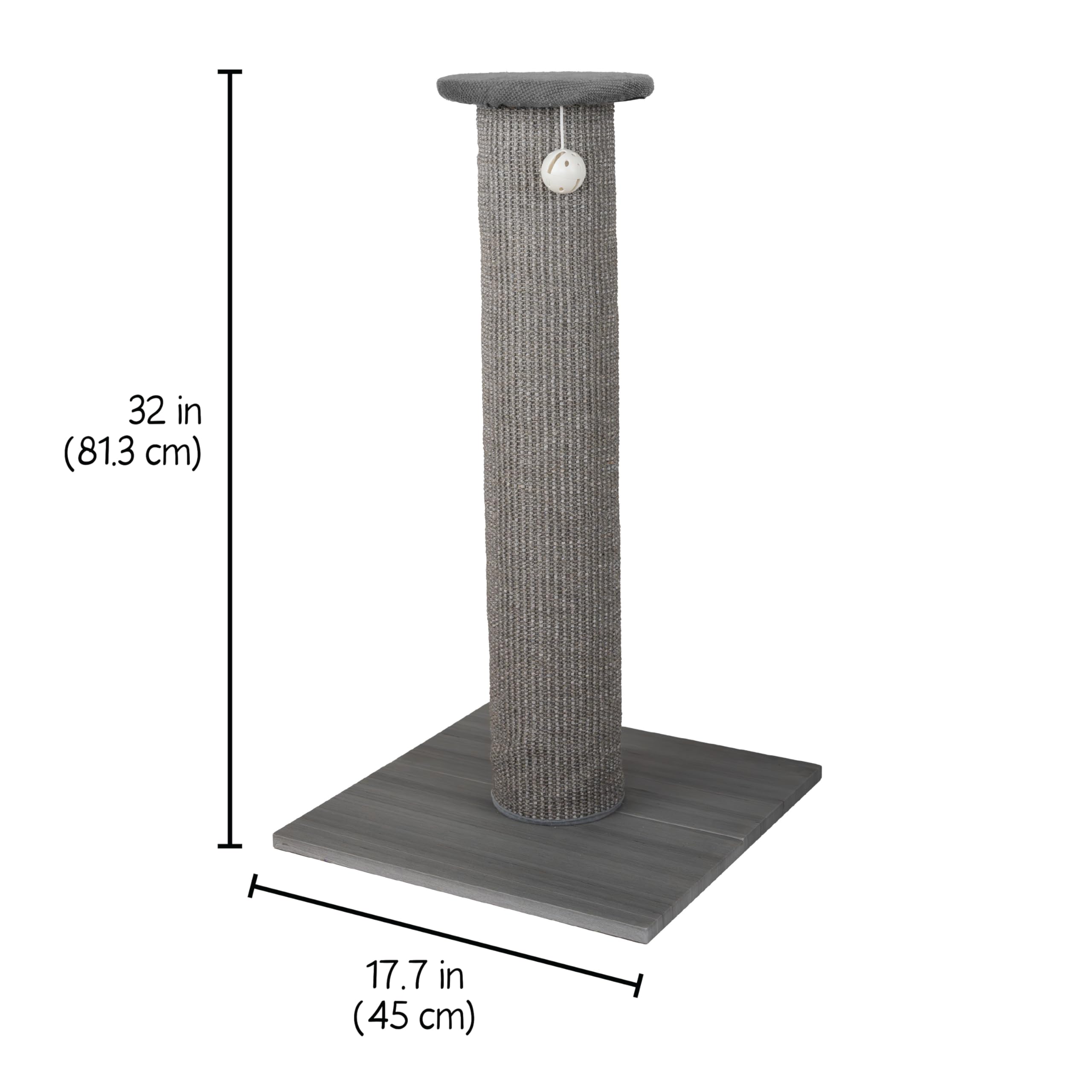 Kitty City Sisal Post Scratcher, Sisal Post (Gray)