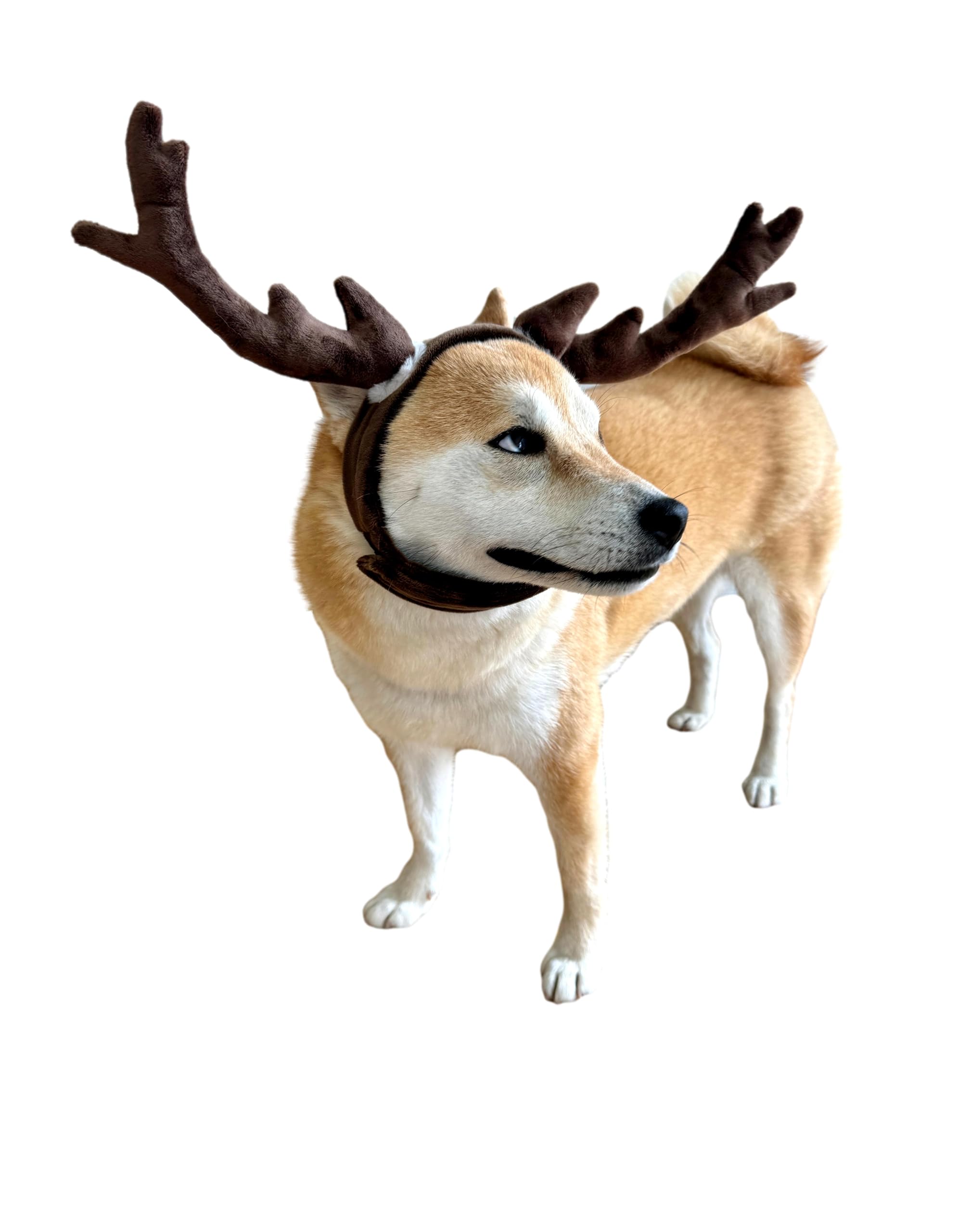 Comfycamper Reindeer Dog Headpiece - Elk Deer Antlers X Large Xxl Animal Cosplay Halloween Costumes Christmas, M