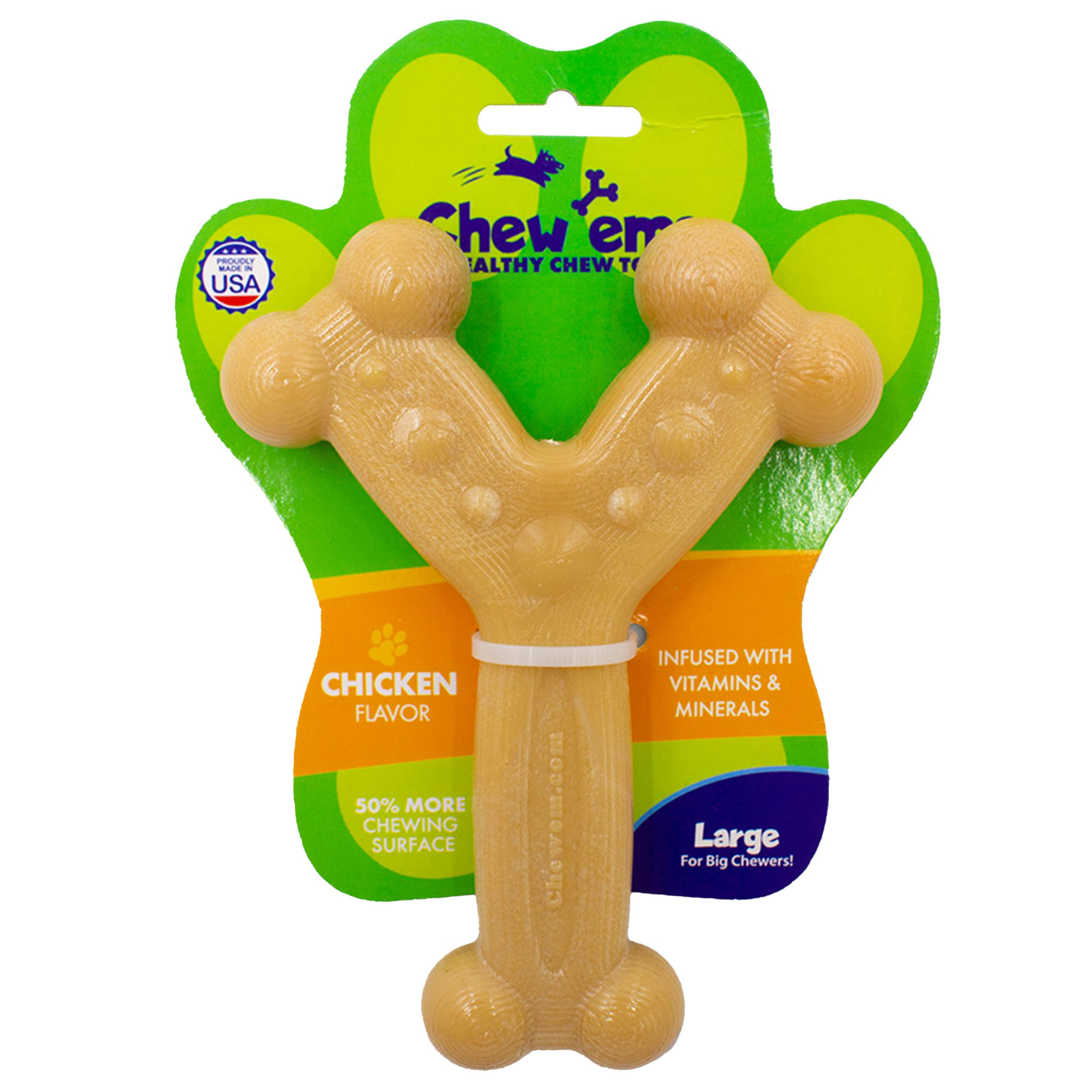 Chewems Durable Chewy Dog Toys | Long-Lasting & Flavorful Chew Dog Toys, Large Dog Breeds | Large Dogs, Chicken-Flavored