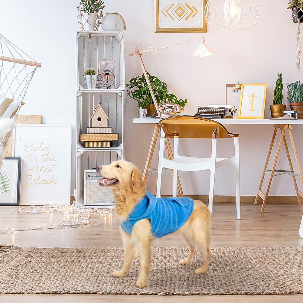 Expawlorer Pet Dog Clothes With Pocket, Polar Fleece Dog Hoodie Fall Cold Winter Sleeveless Sweater With Hat Warm Cozy Sweatshirt For Small To Large Dogs Boy And Girl (Grey, Xl)