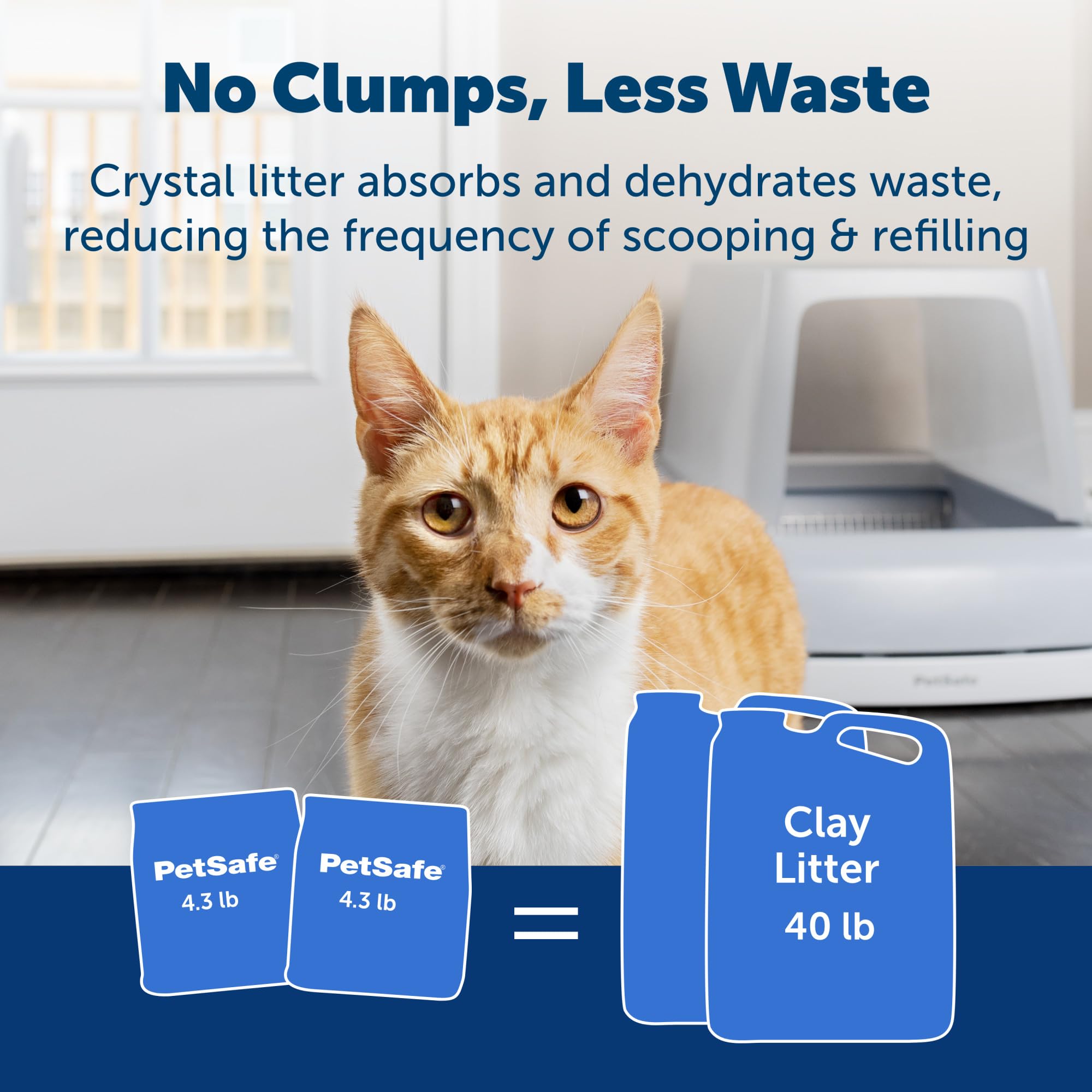 Petsafe Scoopfree Premium Crystal Cat Litter - Outperforms Clay Litter - Less Tracking, Dust For A Fresh Home - Non-Clumping - T
