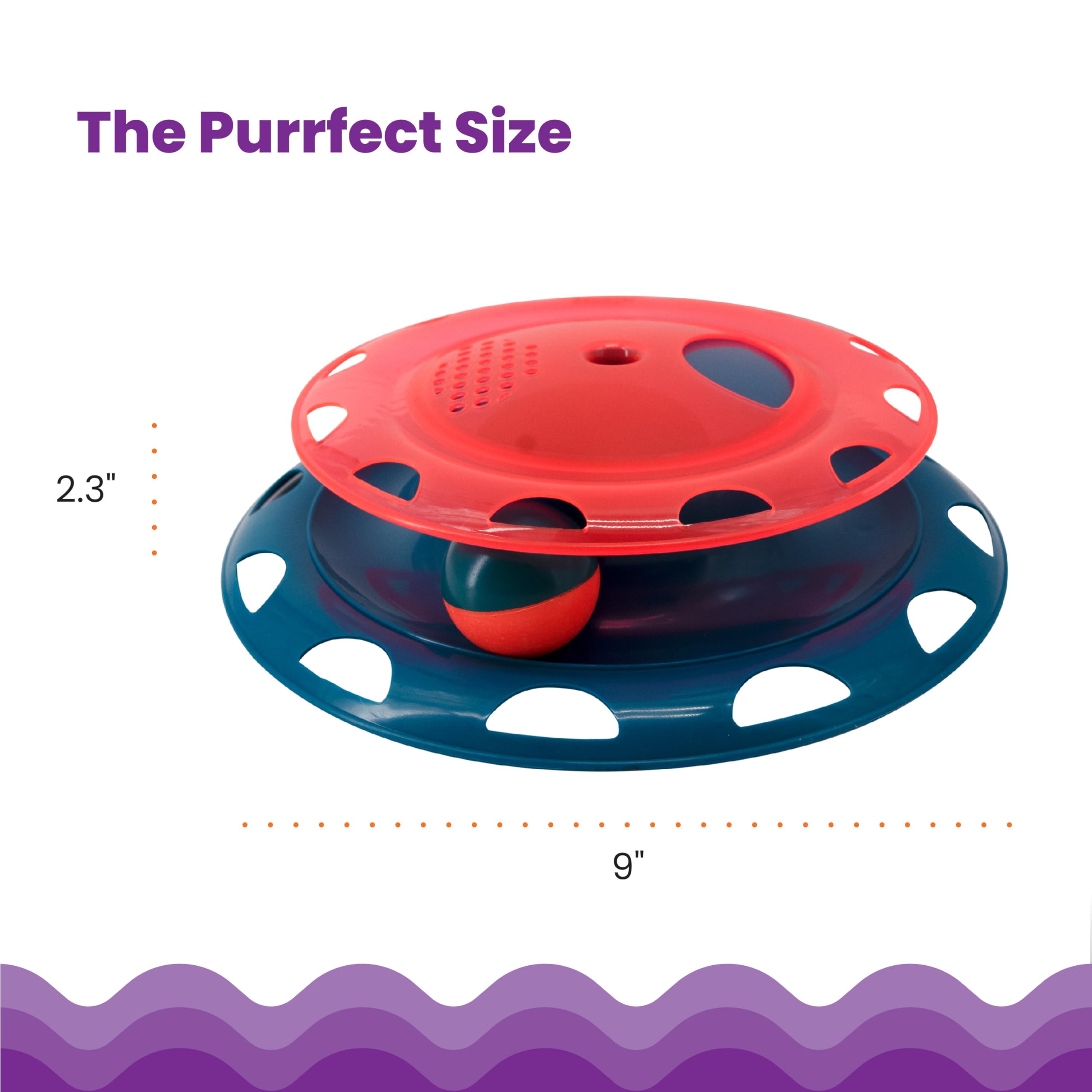 Catstages Catnip Chase Track Red And Blue Interactive Cat Toy, All Breed Sizes