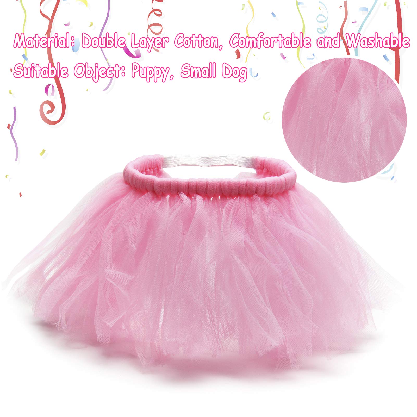 Legendog Dog Tutu Skirt, Dog Birthday Party Supplies - Dog Birthday Hat - Dog Bowtie, Cute Pink Dog Birthday Outfit Girl, Dog Dresses For Small Dogs