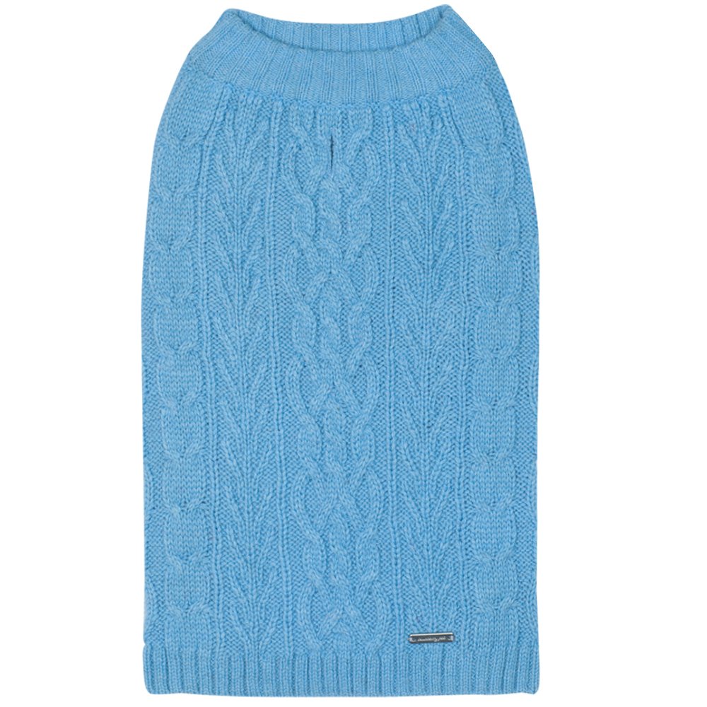 America'S Best Petcare Blueberry Dog Sweater - Alaskan Blue Wool Blend - Small, No-Sleeve Style For Boys