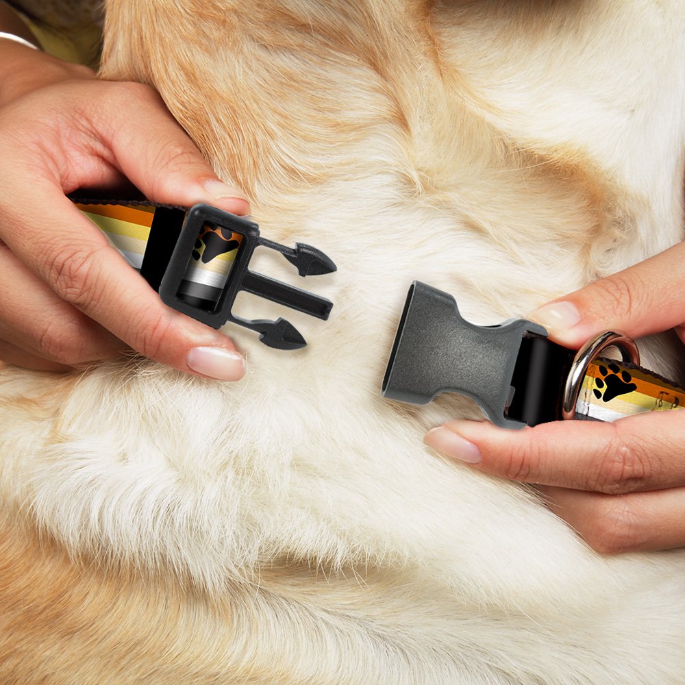 Buckle-Down Pc-W30682-Ws Plastic Clip Collar, Pride, 1.5' Wide-Fits 13-18' Neck-Small