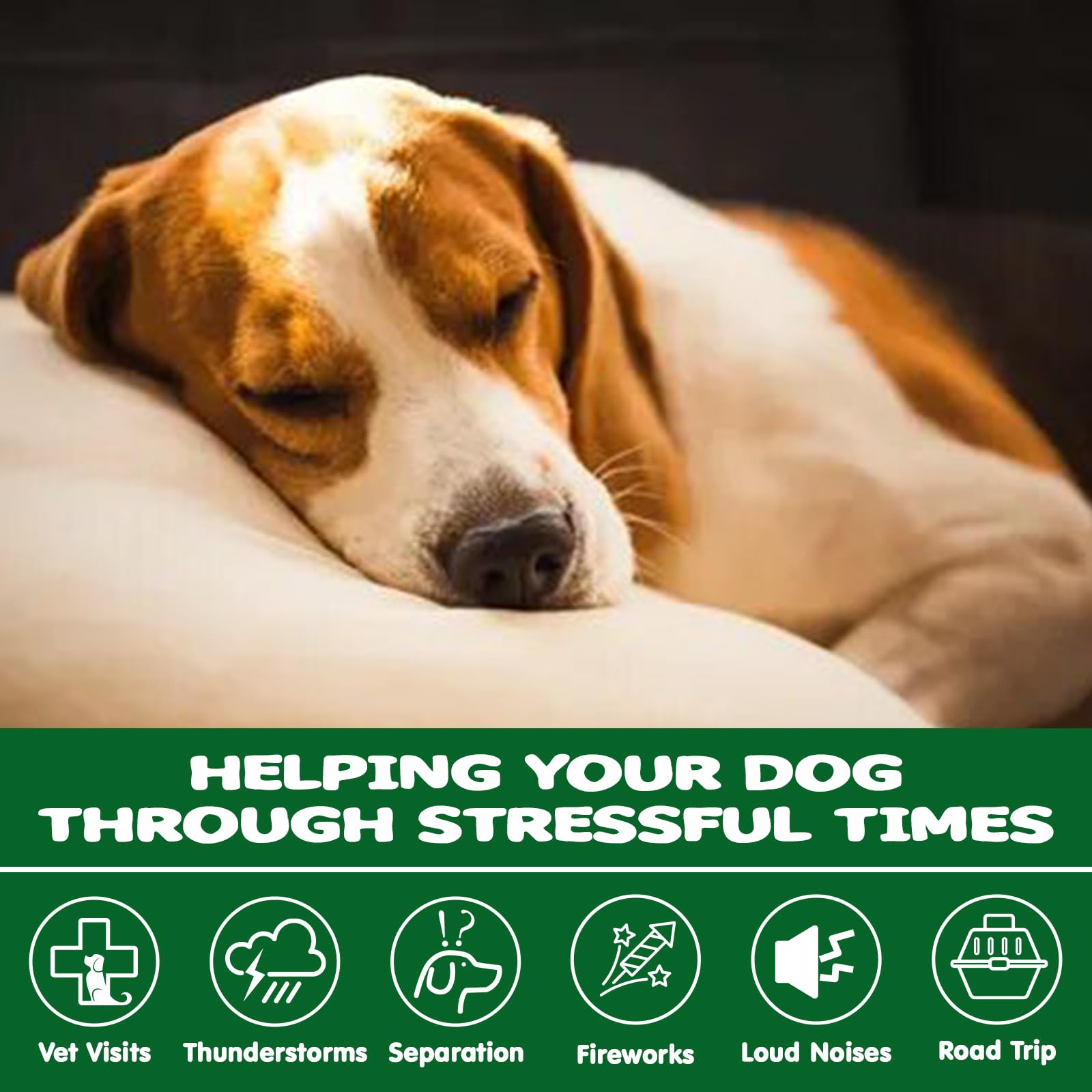 ziehooGe Calming Chews for Dogs - Dog Calming Chews - Anxiety Relief Treats Helps with Separation, Barking, Stress Relief, Compo