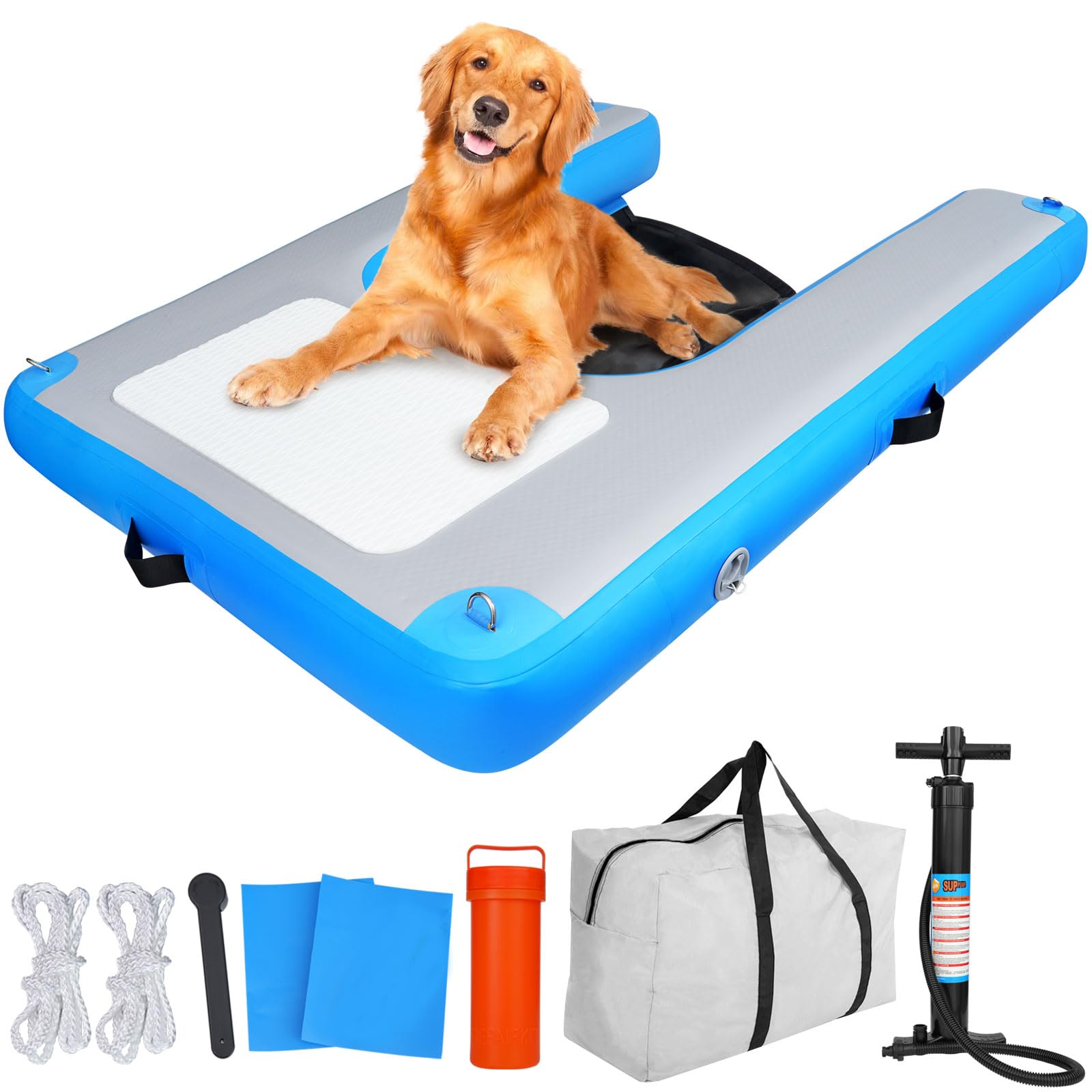 Honyta Inflatable Dog Water Ramps, Float Floating Ramps For Dog Water Ladder Steps Ramp For Pools Boats Docks, For Swimming Pets