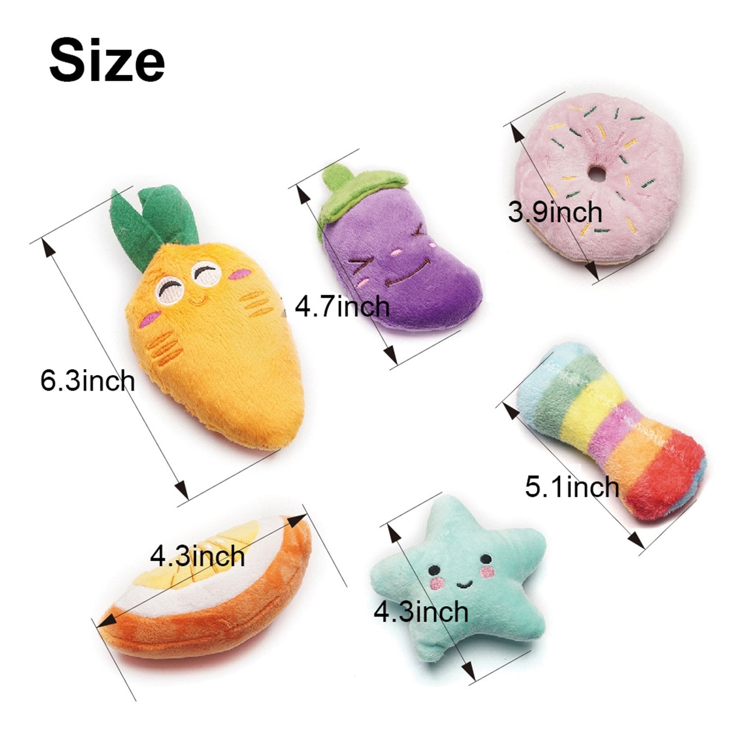 Szkokuho 9 Pack Small Dogs Puppy Squeaky Dog Toys,Cute Variety Colors Designs To Bite Anytime, For Small Dogs