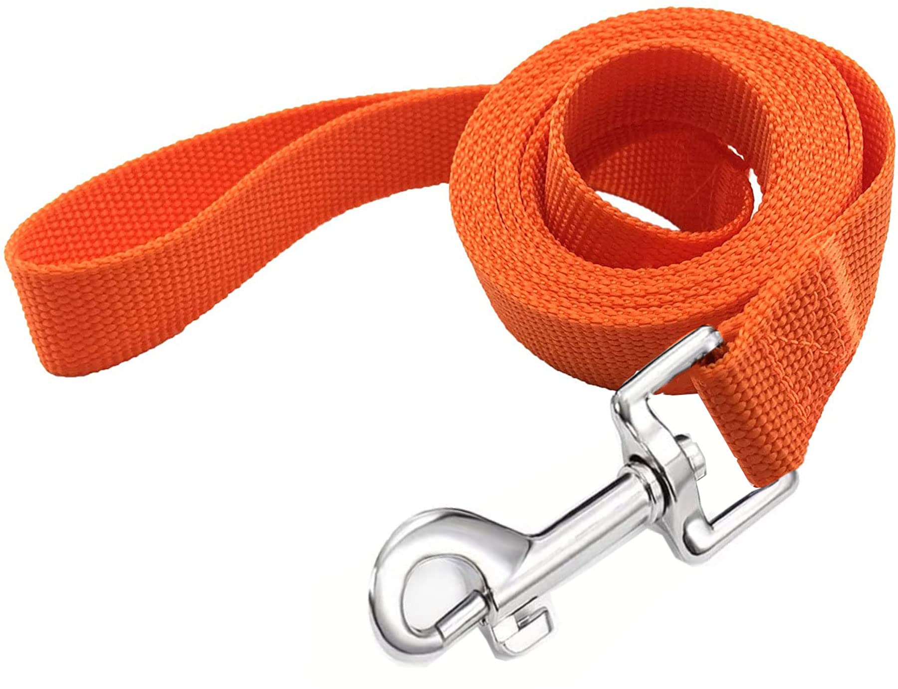 Taian 4Ft/5Ft/6Ft Strong Dog Leash, Nylon Dog Leashes For Small Medium Large Dogs (3/4 In X 5 Ft, Orange)