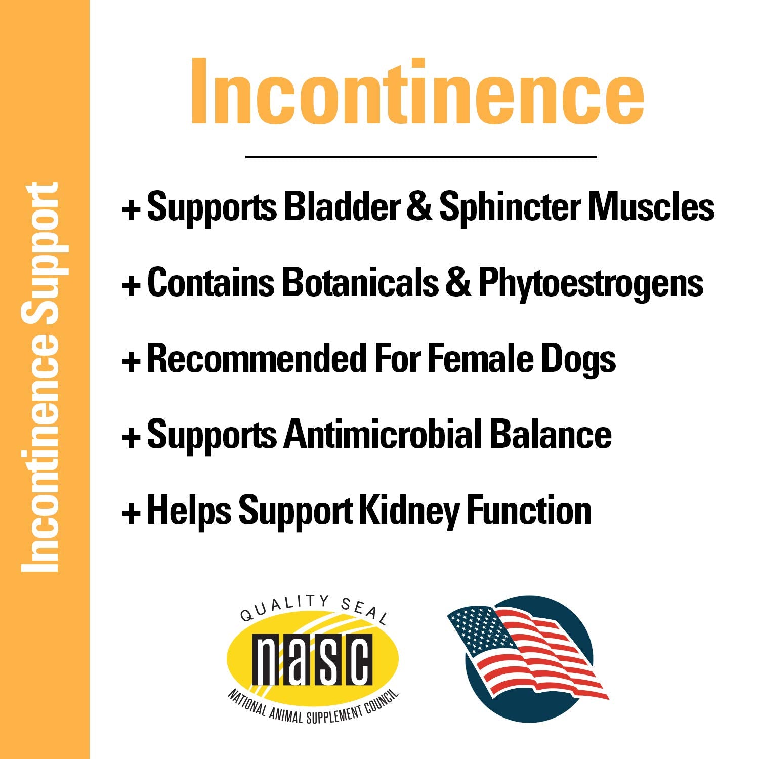 Vet Classics Bladder, Incontinence Support Dog Supplement - Supports Bladder Health for Dogs, Helps With Pet Incontinence - Incl