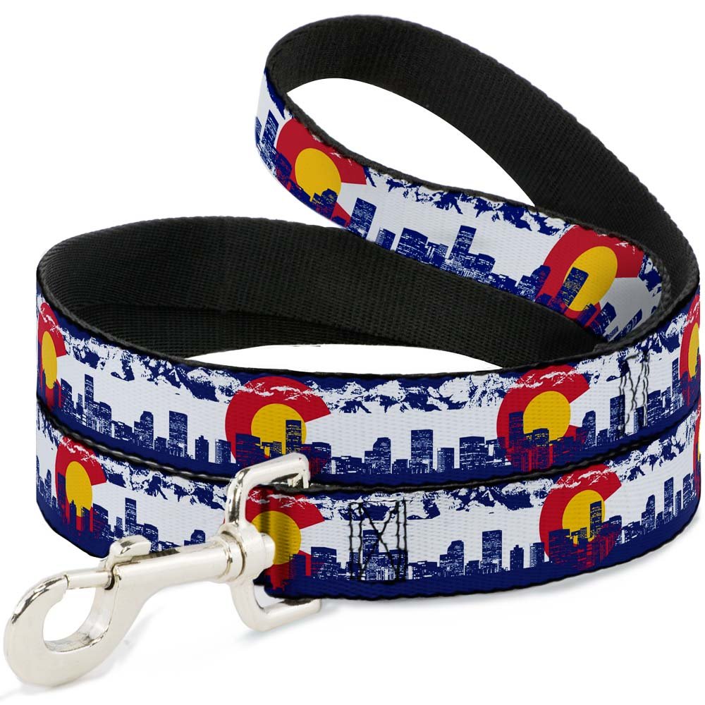 Dog Leash Colorado Skyline Mountains 6 Feet Long 1.0 Inch Wide