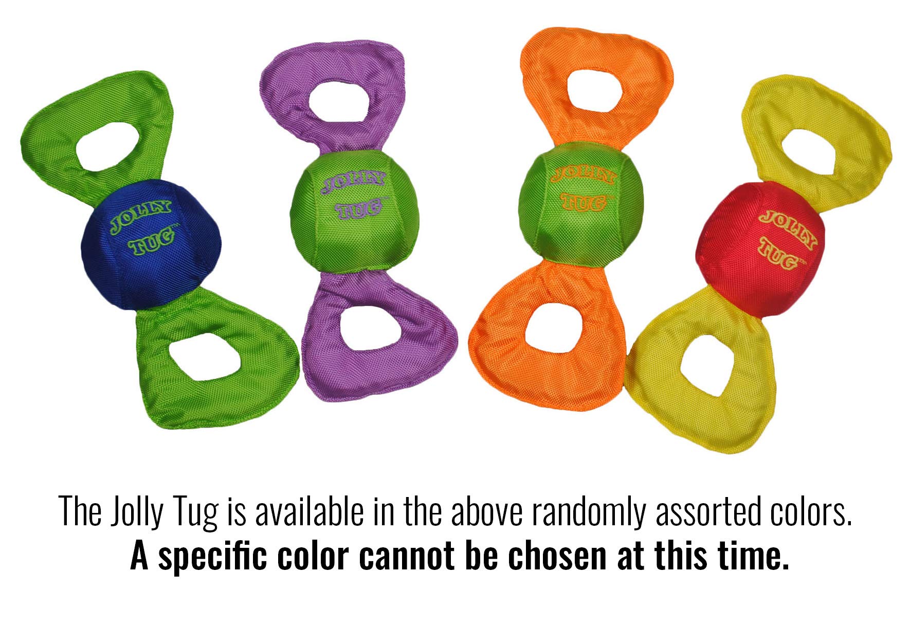 Jolly Pets Jolly Tug Dog Tug And Squeak Toy, Extra Large (Assorted Colors)