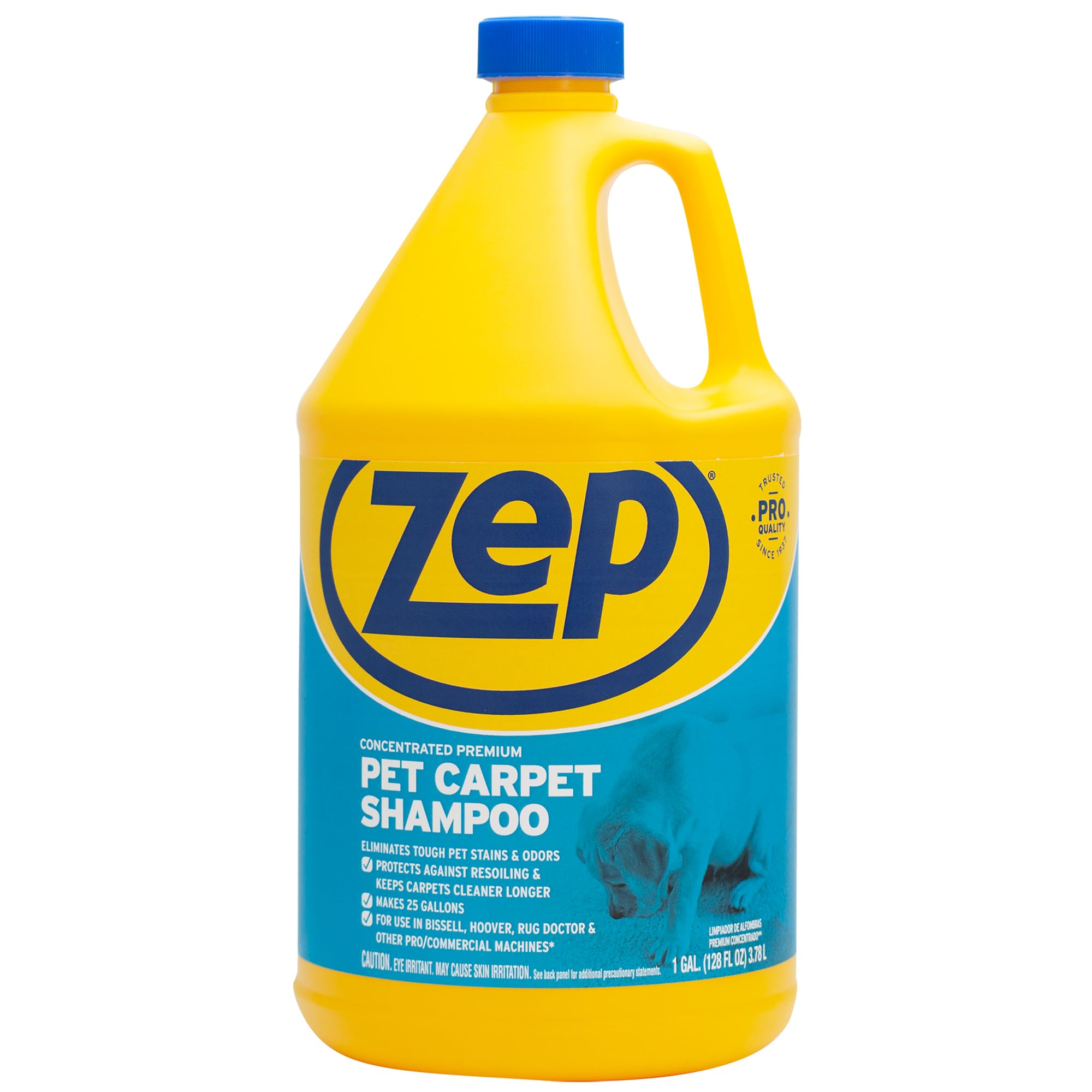 Zep Premium Pet Carpet Shampoo - 1 Gallon (Case Of 4) Zuppc128 - Concentrated Pro Formula Removes Tough Pet Stains And Odors