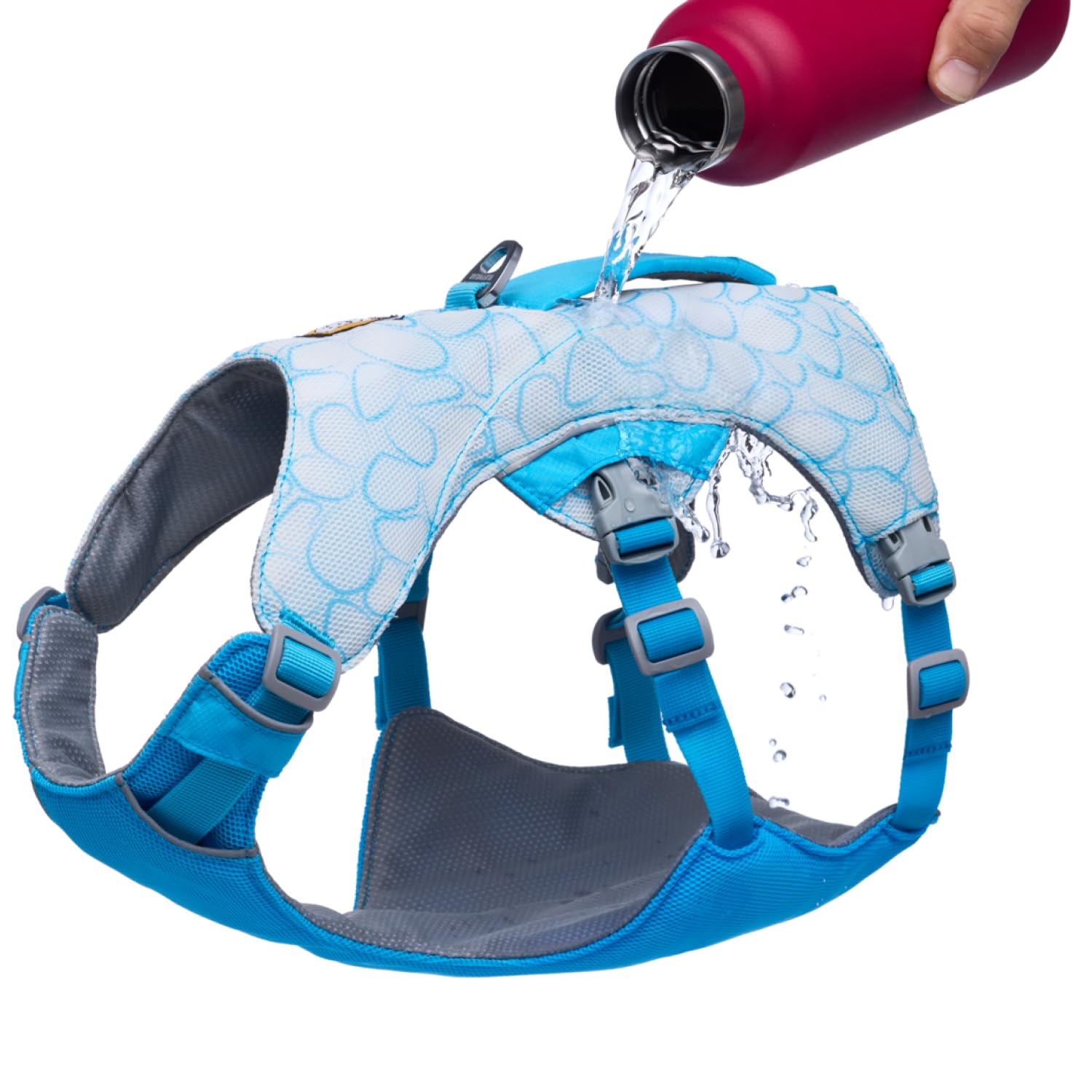 Ruffwear, Swamp Cooler Dog Harness, Lightweight With Evaporative Cooling For Hot Weather, Biolumin Blue, X-Small