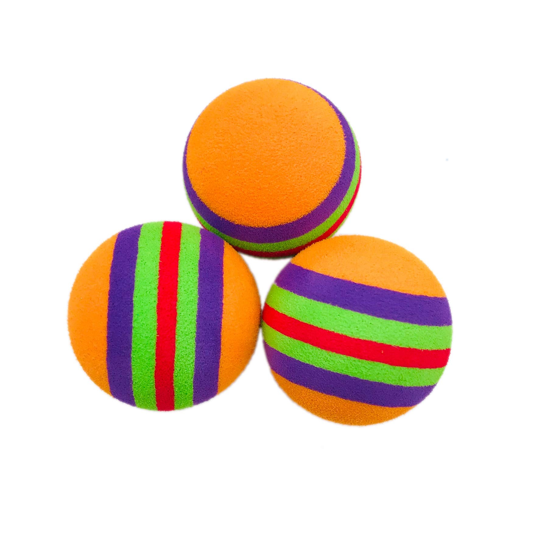 Pet Show 15Pcs 1.4' Interactive Cat Toy Balls For Indoor Cats Colorful Rainbow Soft Foam Kitten Toys Ball For Small Dogs Puppies Quiet Playing Stuff