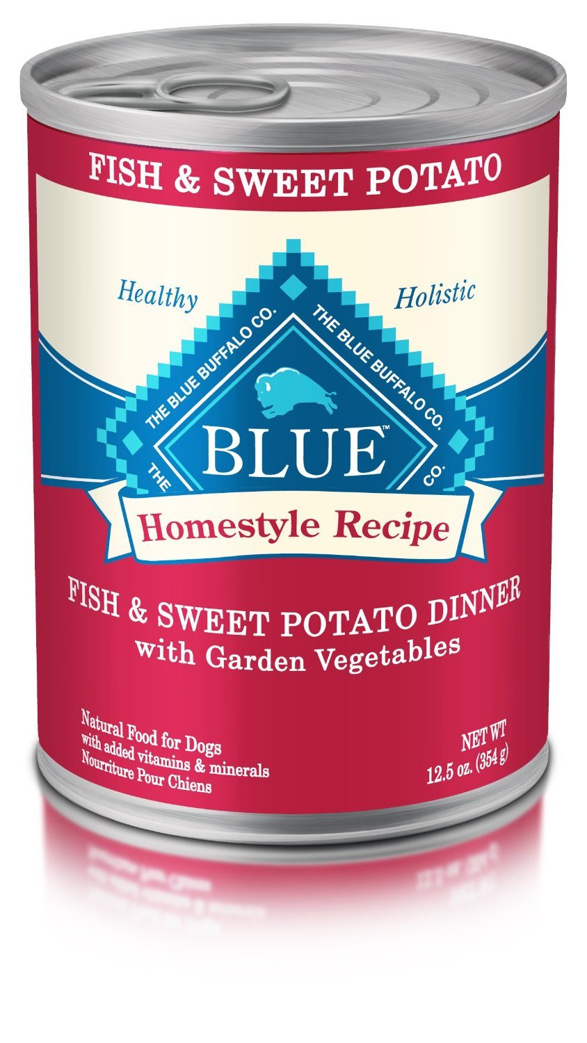Blue Buffalo Homestyle Recipe Adult Wet Dog Food, Made with Natural Ingredients, Fish & Sweet Potato Dinner With Garden Vegetabl
