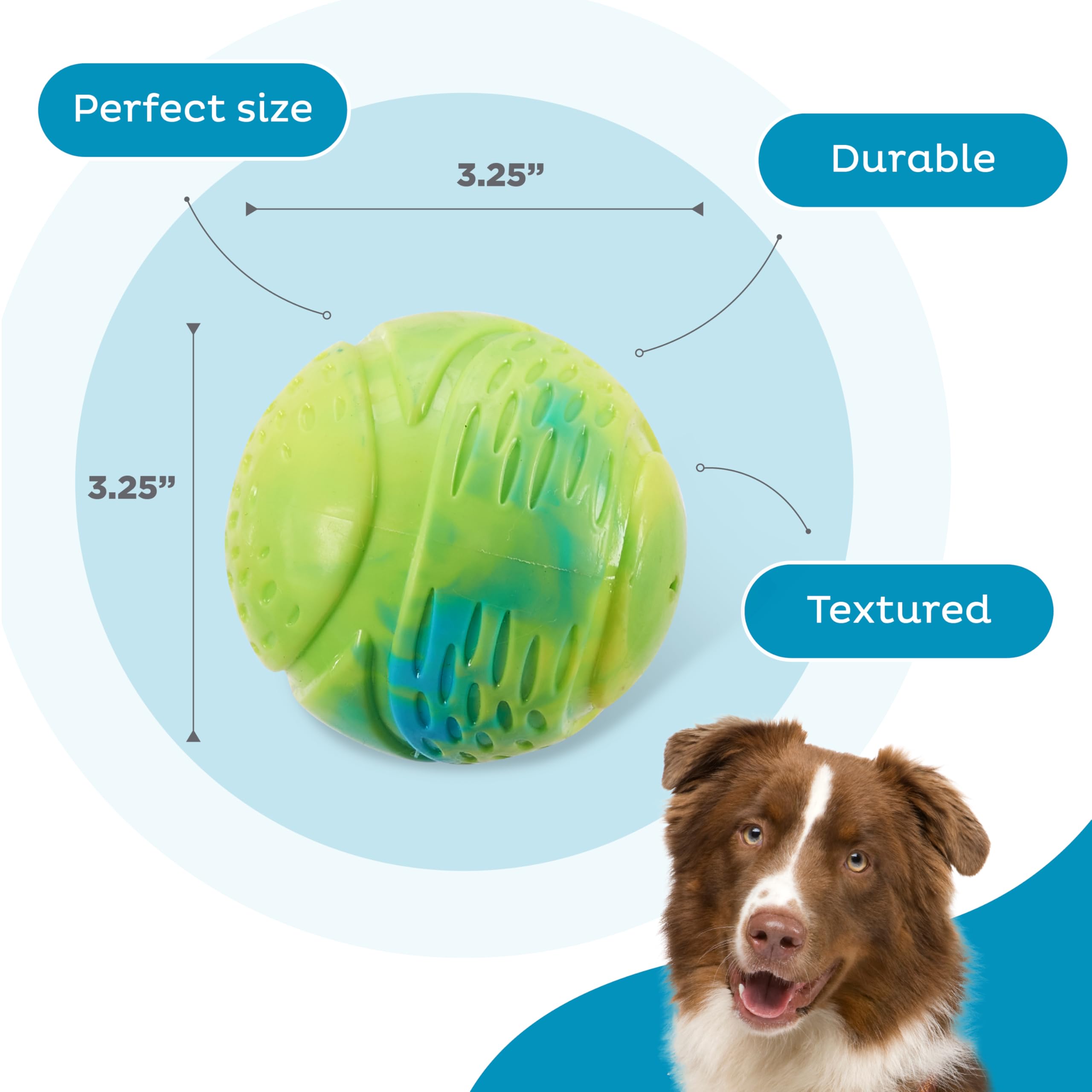 Outward Hound Grunt N Punt Tennis Ball - Fetch Ball Dog Toy, Multi