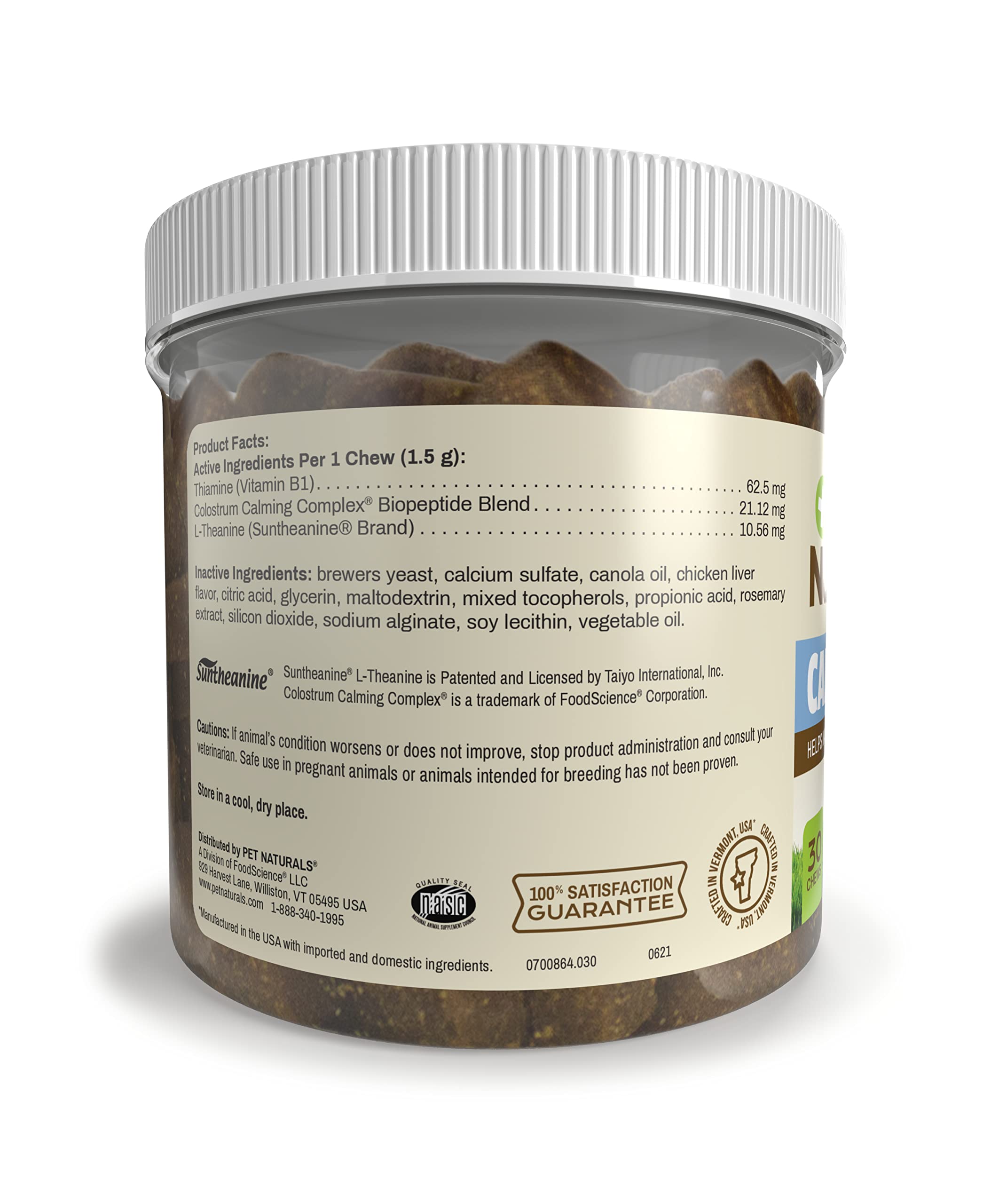 Pet Naturals Calming for Medium and Large Dogs, 30 Chicken Flavored Chews - Works in 30 Minutes, Anxiety Relief for Dogs, Vet Re