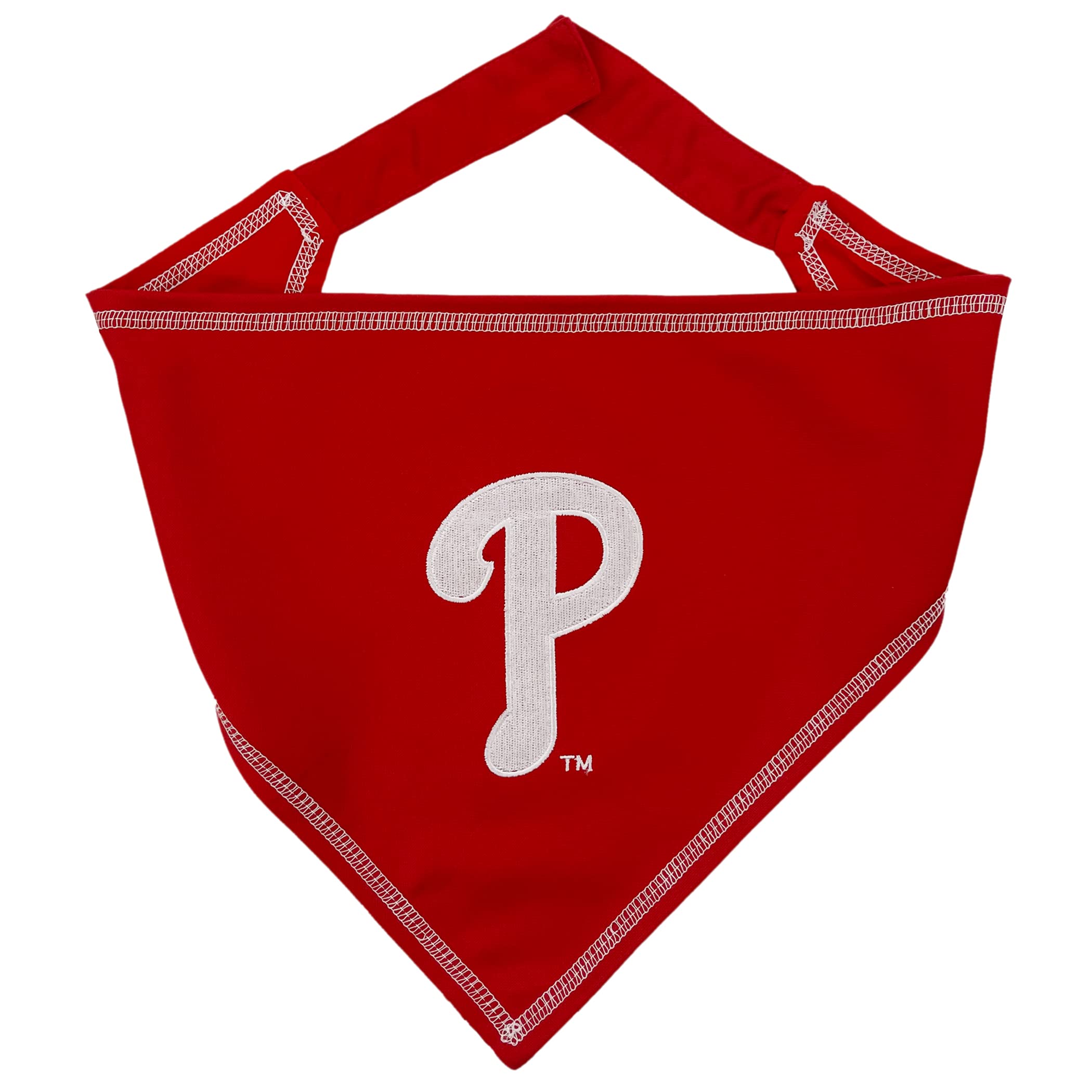Pets First Mlb Philadelphia Phillies Tie Bandana, Large/X-Large. Dog Bandana Scarf Bib For Pet Cat Dog. The Ultimate Game-Day, P