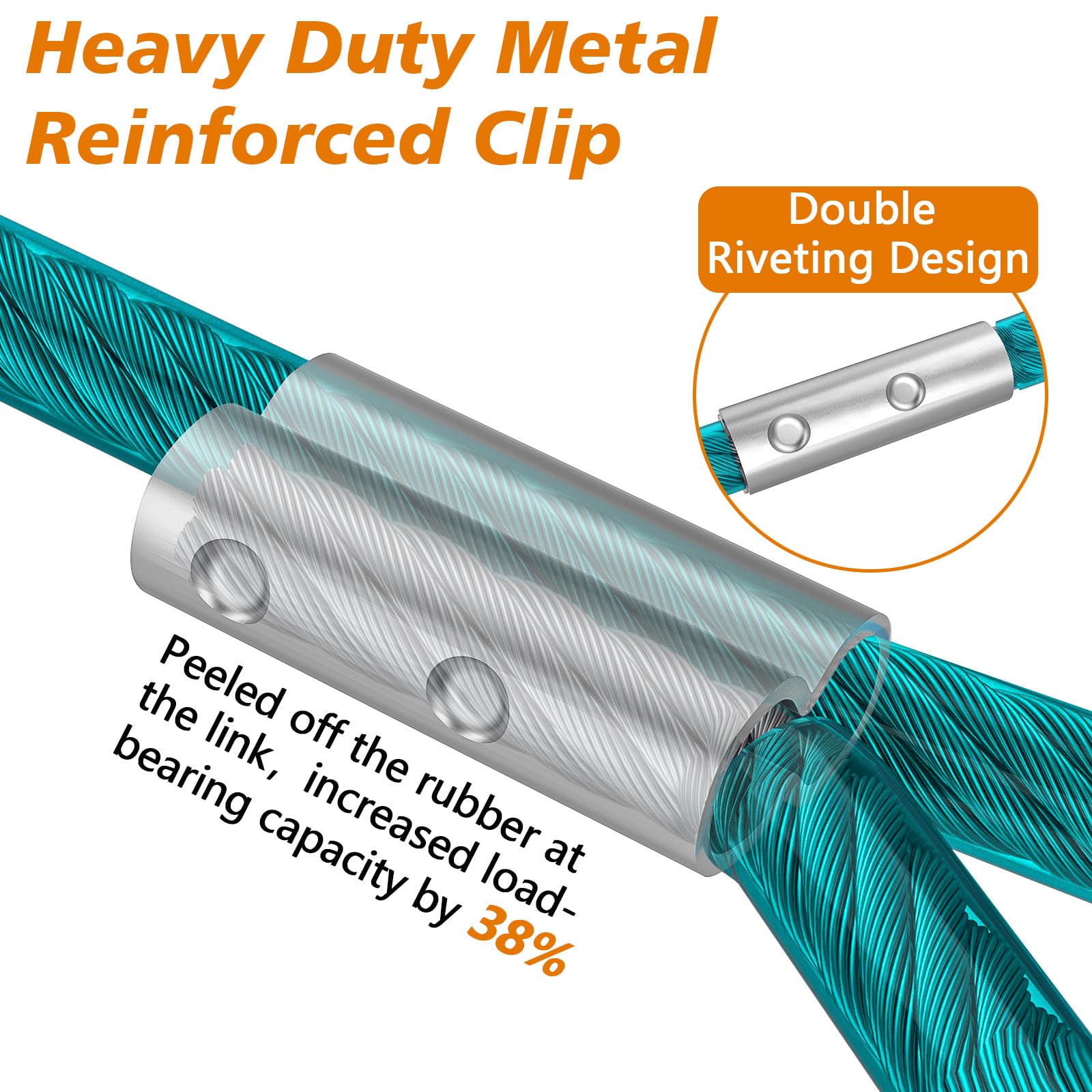 Xiaz Dog Tie Out Cable 15Ft, Heavy Duty Dog Leads For Yard 8/10/15/20/30/50Ft, Pet Runner Tether Chain Leash Outside For Small M