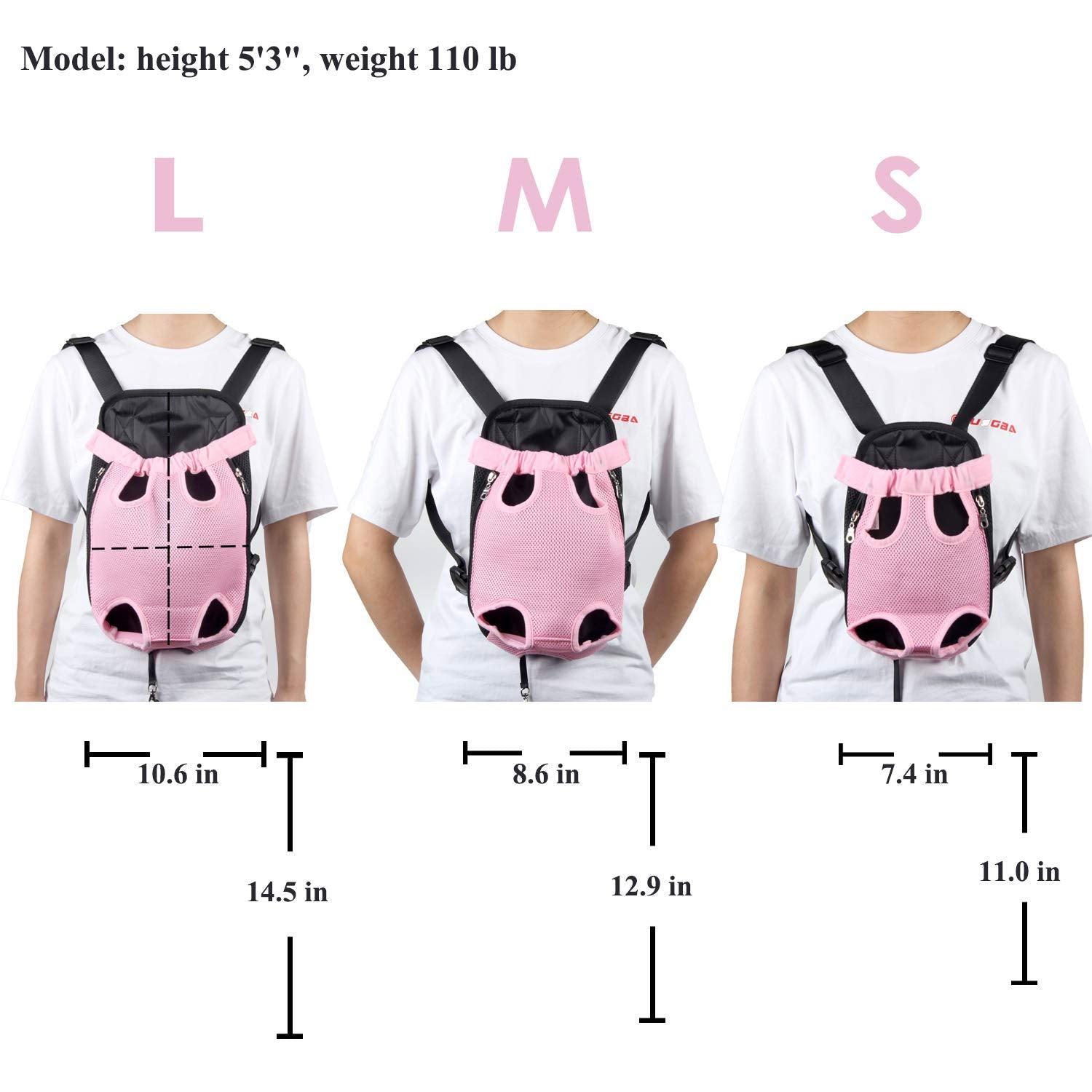 Dog Carrier Pink Legs Out Front Pet Carrier Backpack Comfortable Puppy Bag With Shoulder Strap And Sling For Travel Hiking Camping Outdoor