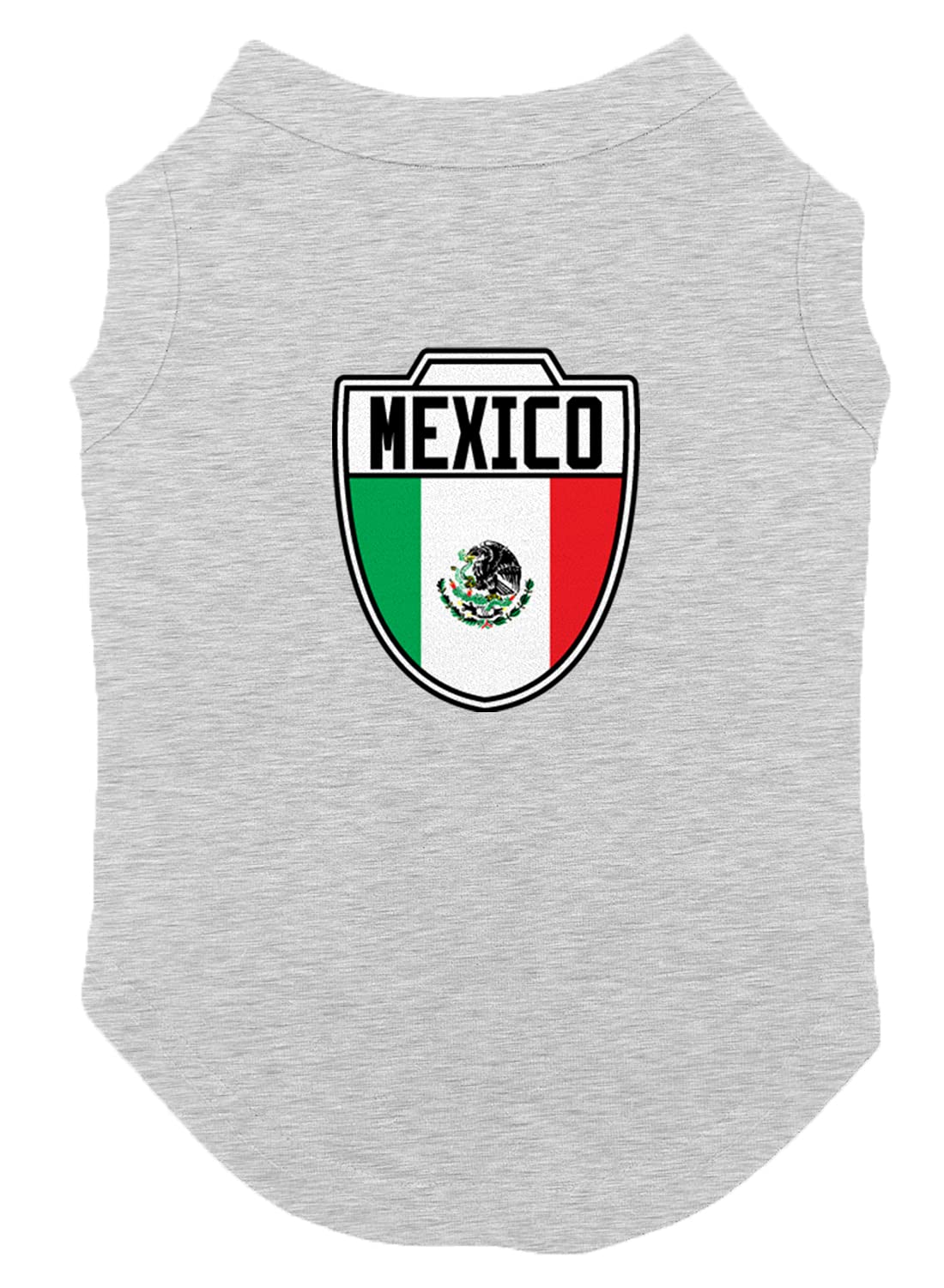 Mexico - Country Soccer Crest Dog Shirt (Light Gray, X-Small)