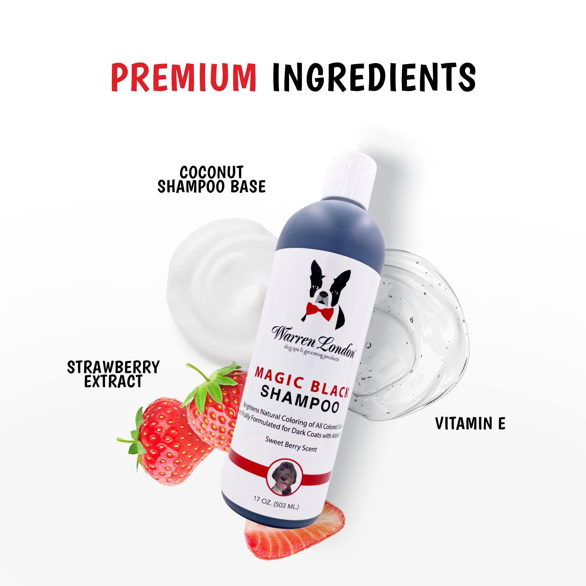 Warren London Magic Black Dog Shampoo | Brightens Any Dog Coat | Formulated For Darker Dog Coats | Puppy And Cat Safe Grooming S