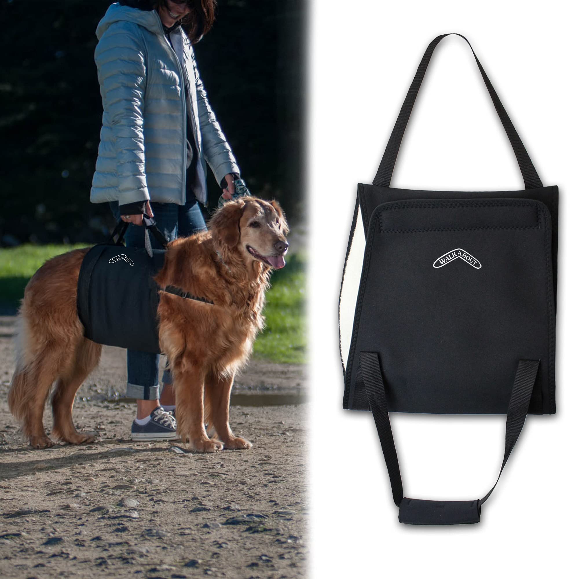 Walkabelly Support Sling, Easy-To-Use Belly Harness For Daily Mobility, Stop Straining To Lift Your Pet, Quick-Lift Original Design By Walkabout Harnesses (Xs Walkabelly)