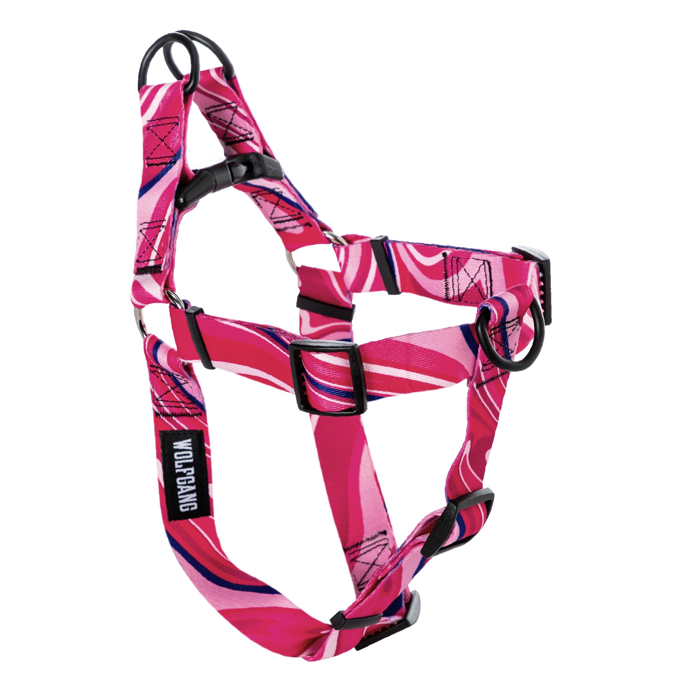 Wolfgang Heavy Duty Adjustable Dog Harness, Pull-Tested for Walking & Training, MarbleSwirl Print, Large
