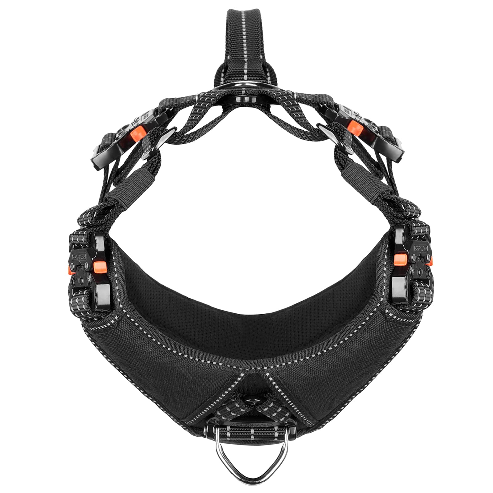 Icefang Dog Strap Harness With 4 X Metal Buckles,For Medium Sized Dog,K9 Vest,Y-Shape Chest,Adjustable Pet Harness,No-Pull Front