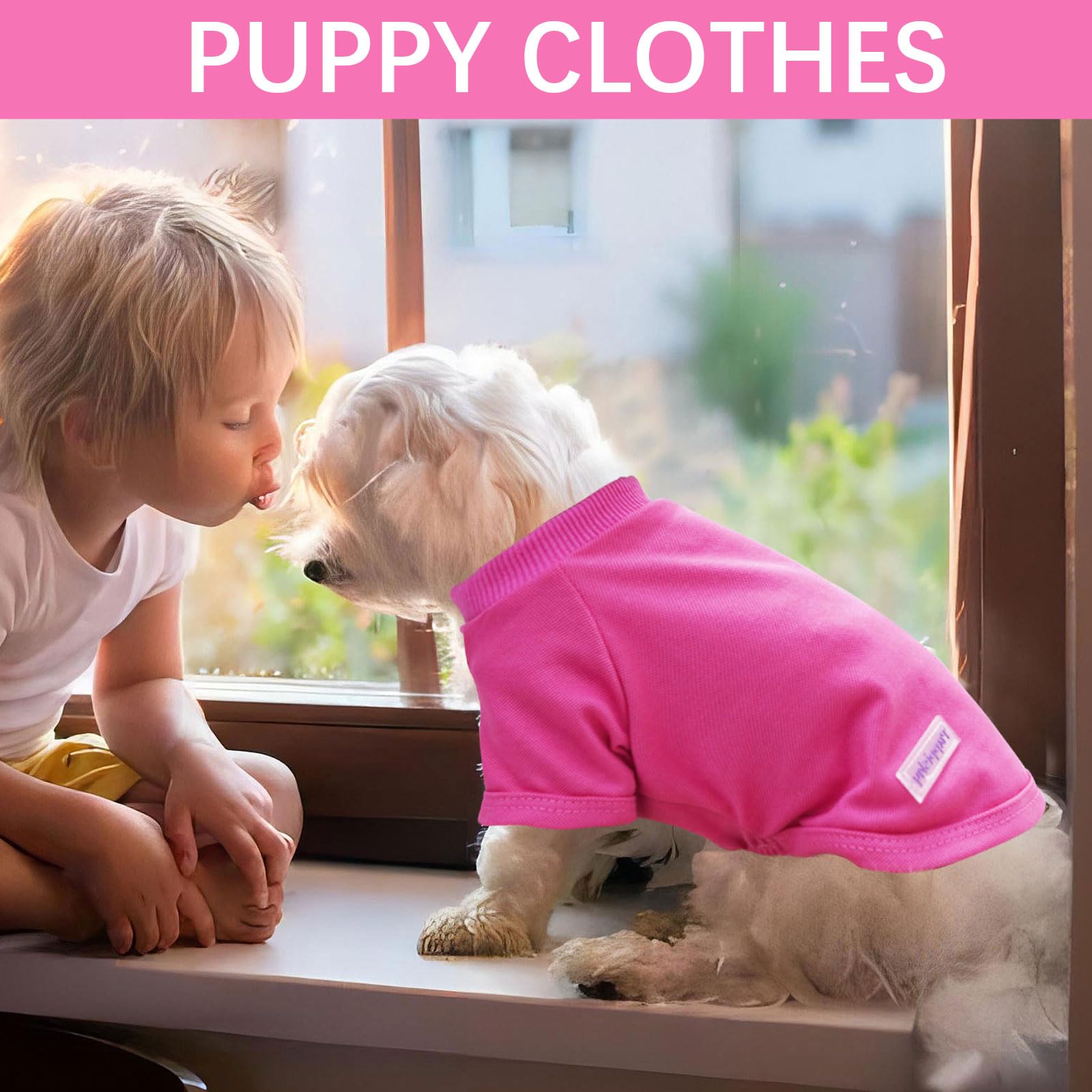 2-Piece Dog Shirt Set - Medium & Small Sizes, Perfect For Puppies & Yorkies, Summer Teacup Dog Clothes